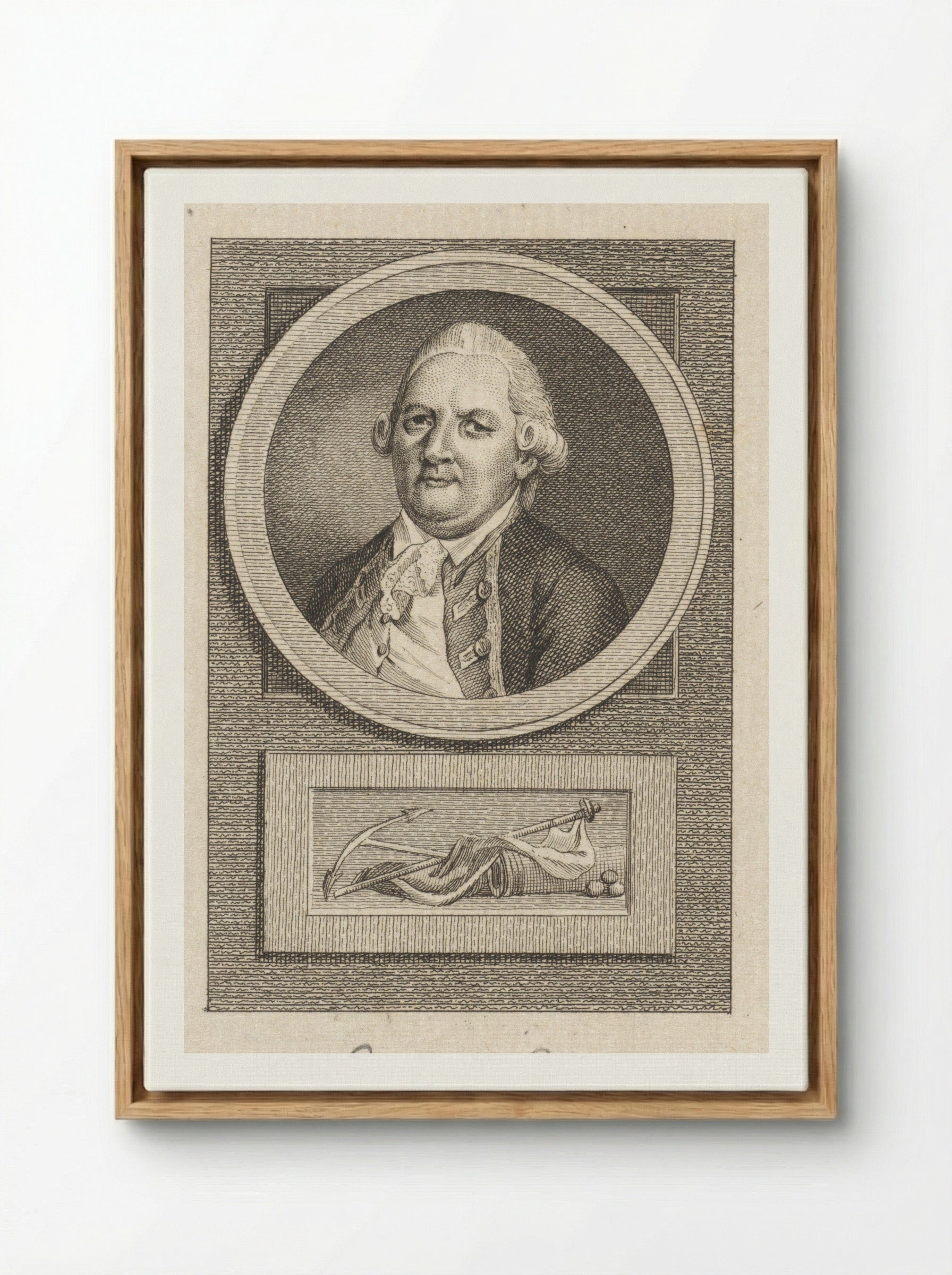 Portret van Jacob Pieter van Braam - Reinier Vinkeles (I) - Framed Canvas Wood