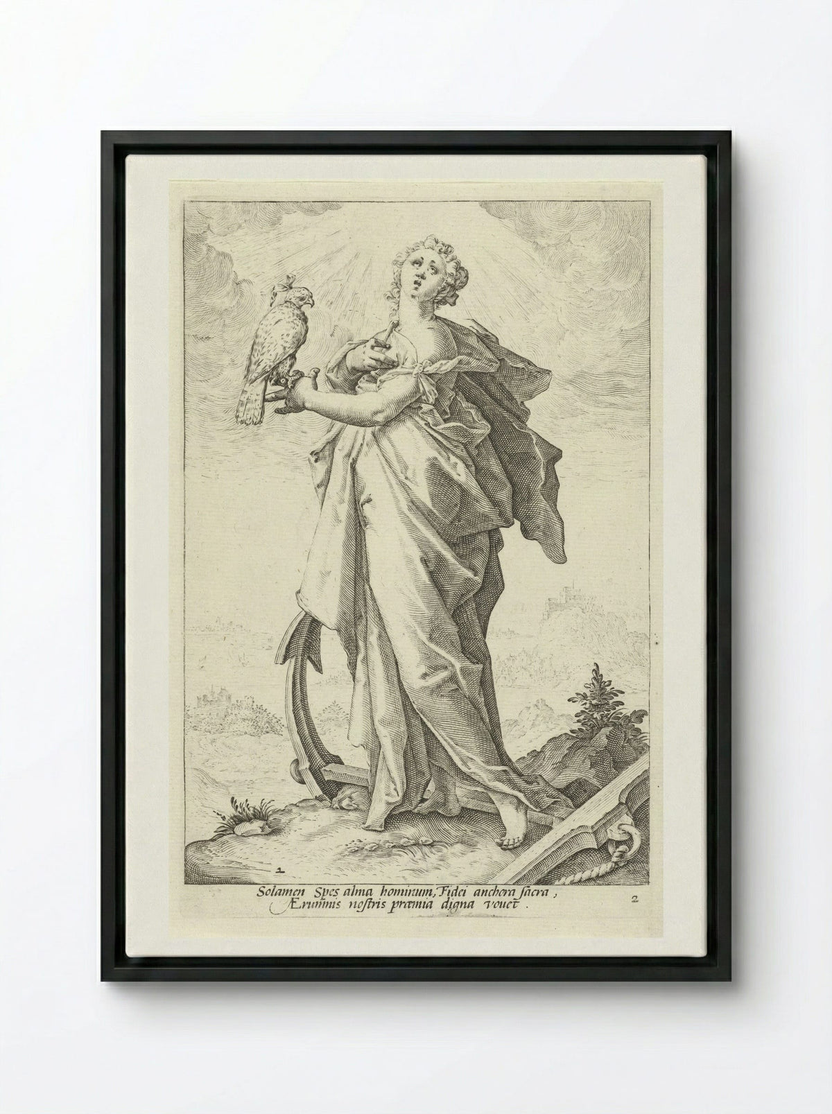Hoop (Spes) - Claes Jansz. Visscher (II) - Framed Canvas Black