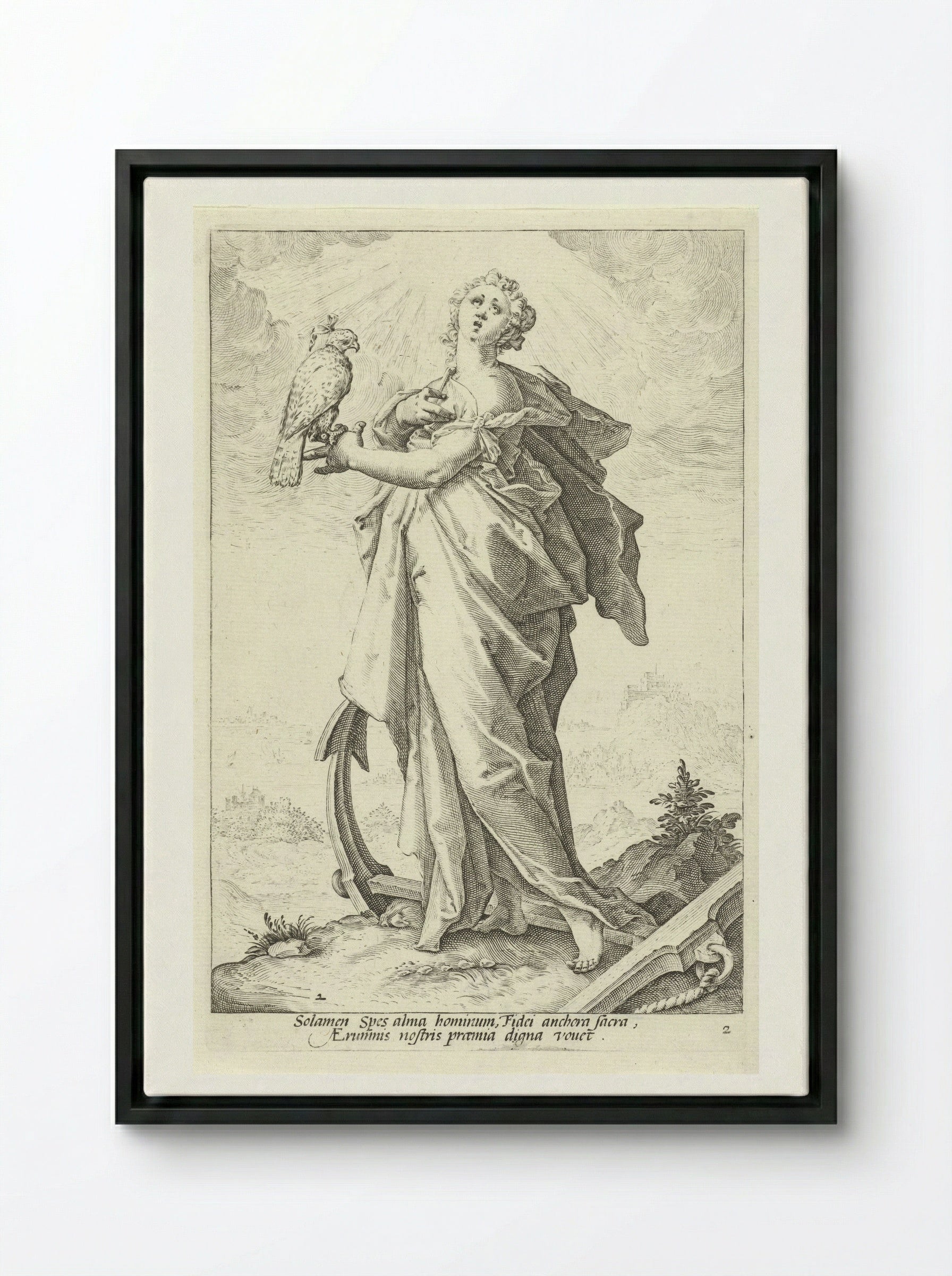 Hoop (Spes) - Claes Jansz. Visscher (II) - Framed Canvas Black