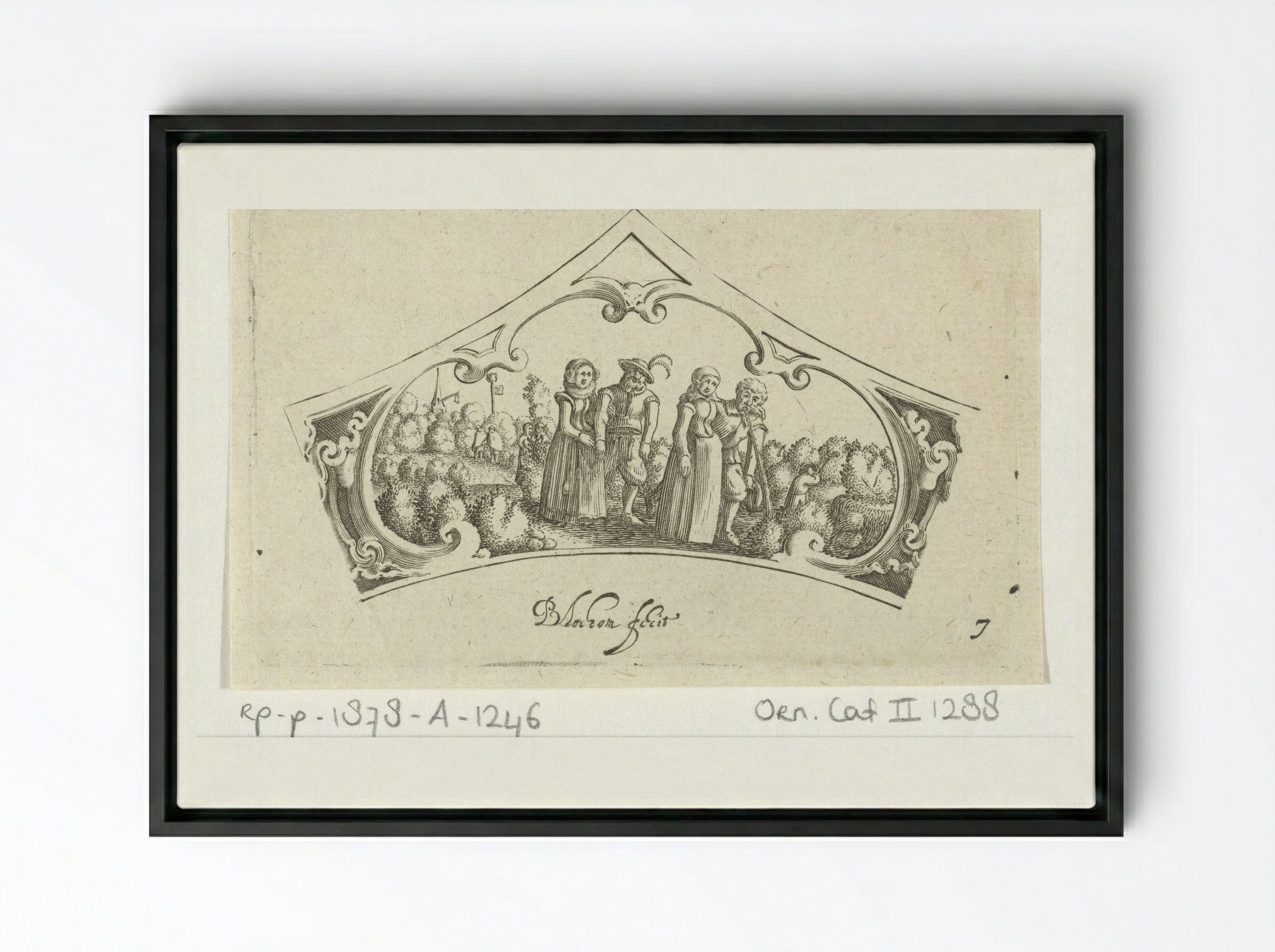 Vrouwen begeleiden beschonken mannen - Claes Jansz. Visscher (II) - Framed Canvas Black