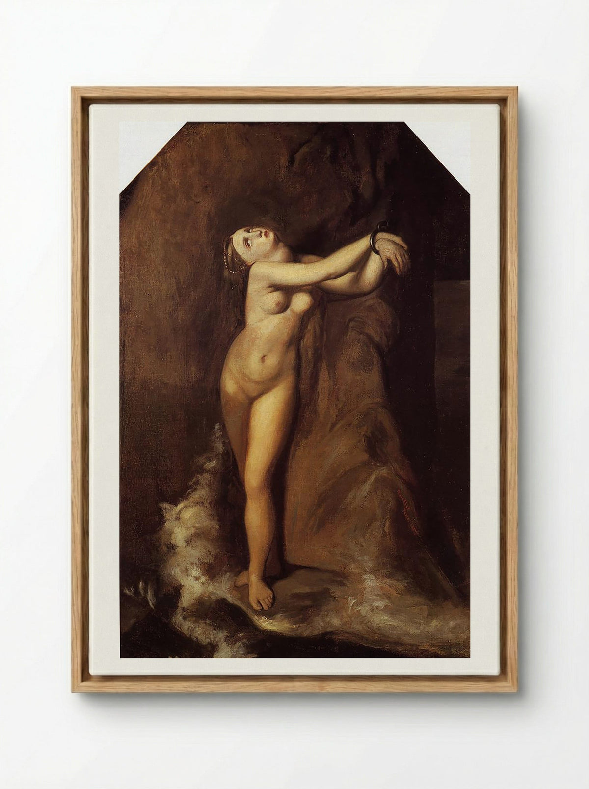 Roger Freeing Angelica - Jean-Auguste-Dominique Ingres - Framed Canvas Wood