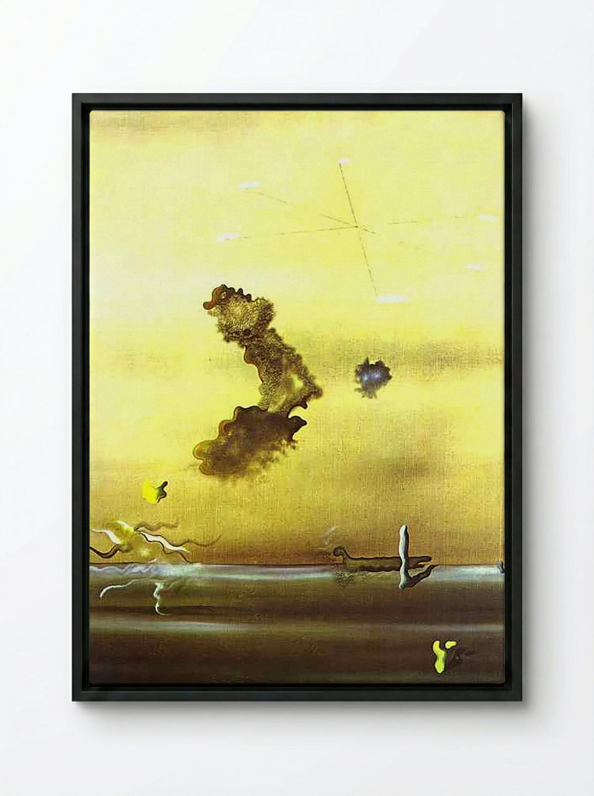 Outside - Salvador Dalí - Framed Canvas Black