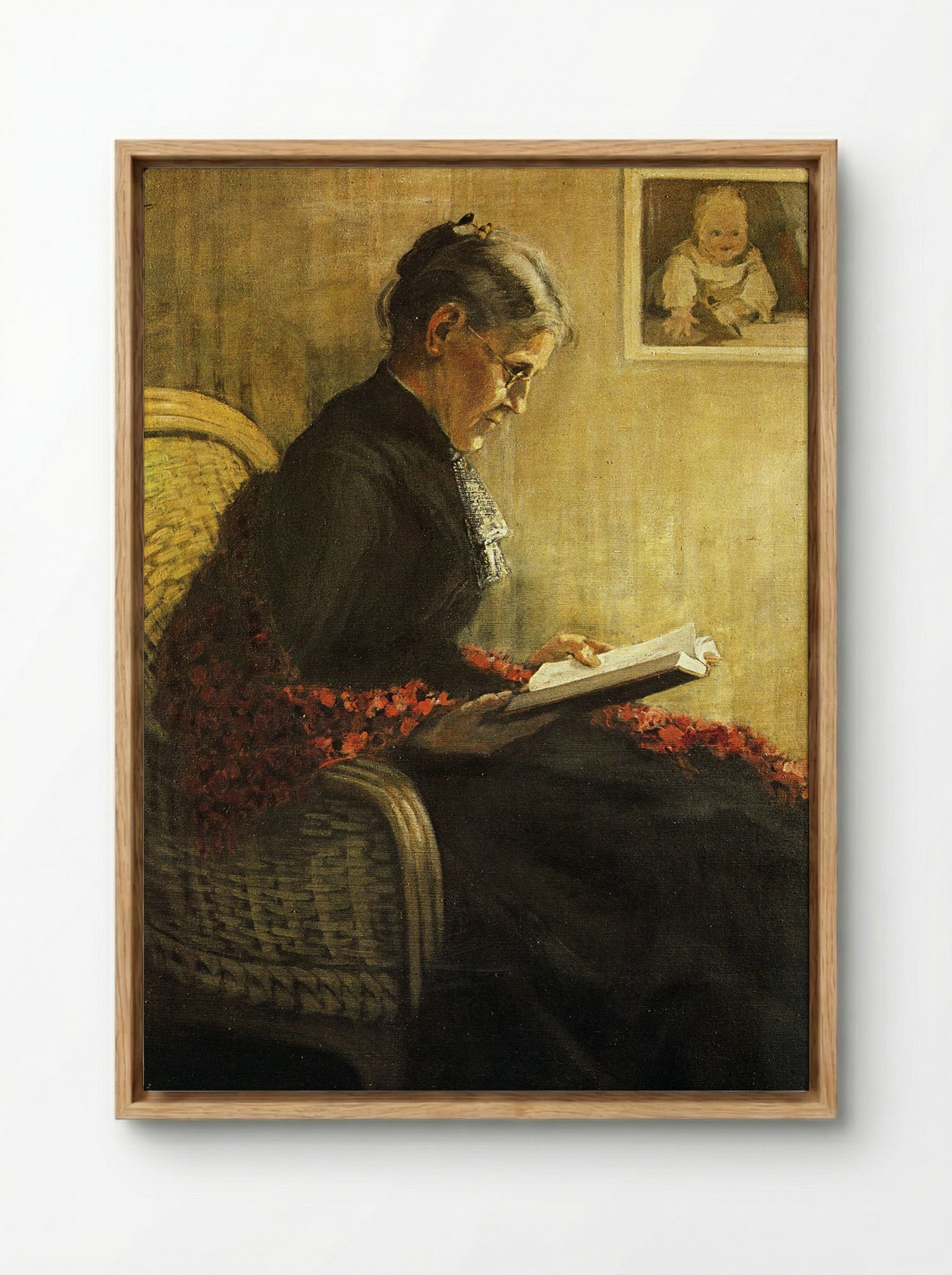 Arrangement in Grey and Black, Portrait of the Artist's Mother - James Abbott McNeill Whistler - Framed Canvas Wood