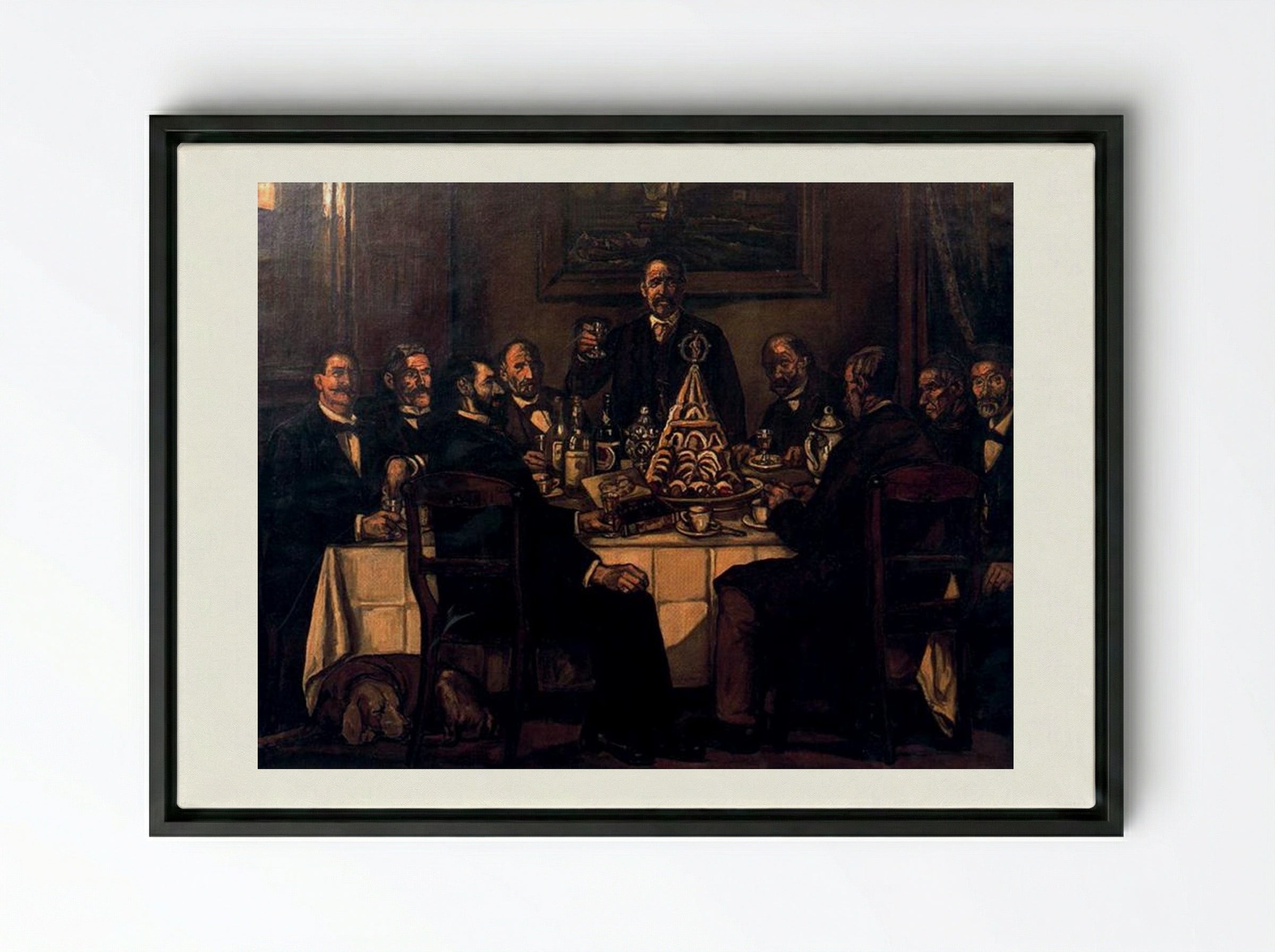 The Return of the Indian - José Gutiérrez Solana - Framed Canvas Black