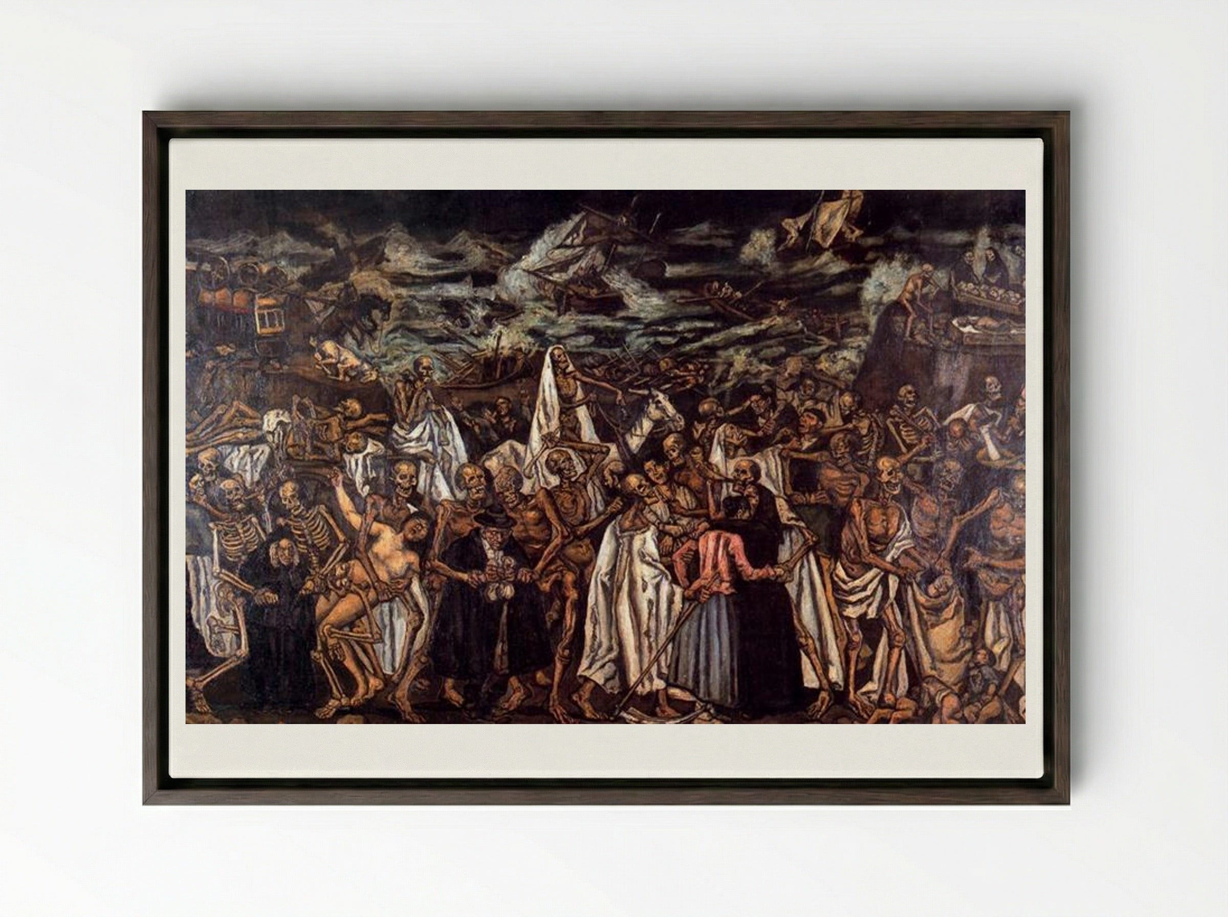 The End of the World - José Gutiérrez Solana - Framed Canvas Dark Wood