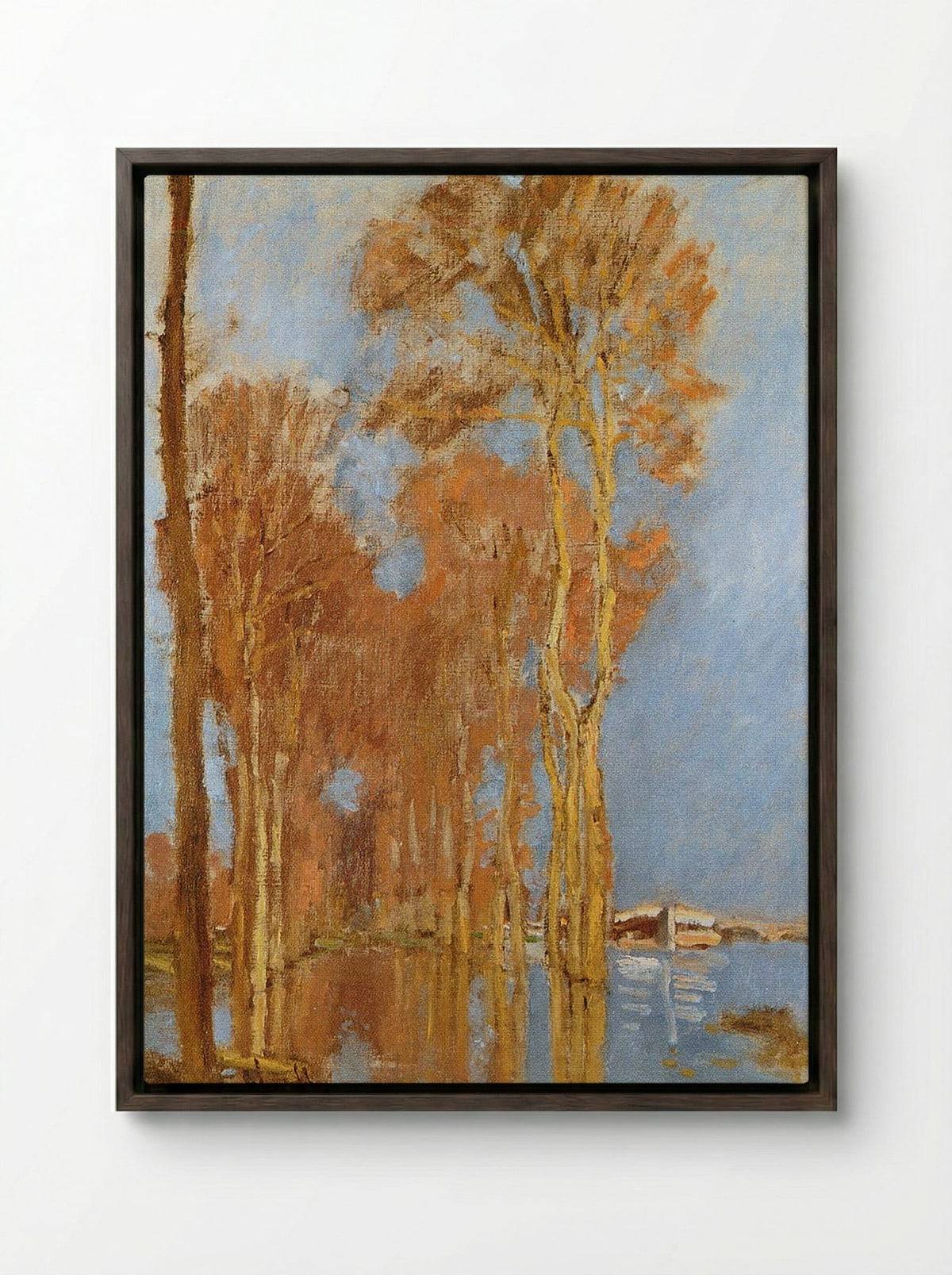 The Flood - Armand Guillaumin - Framed Canvas Dark Wood
