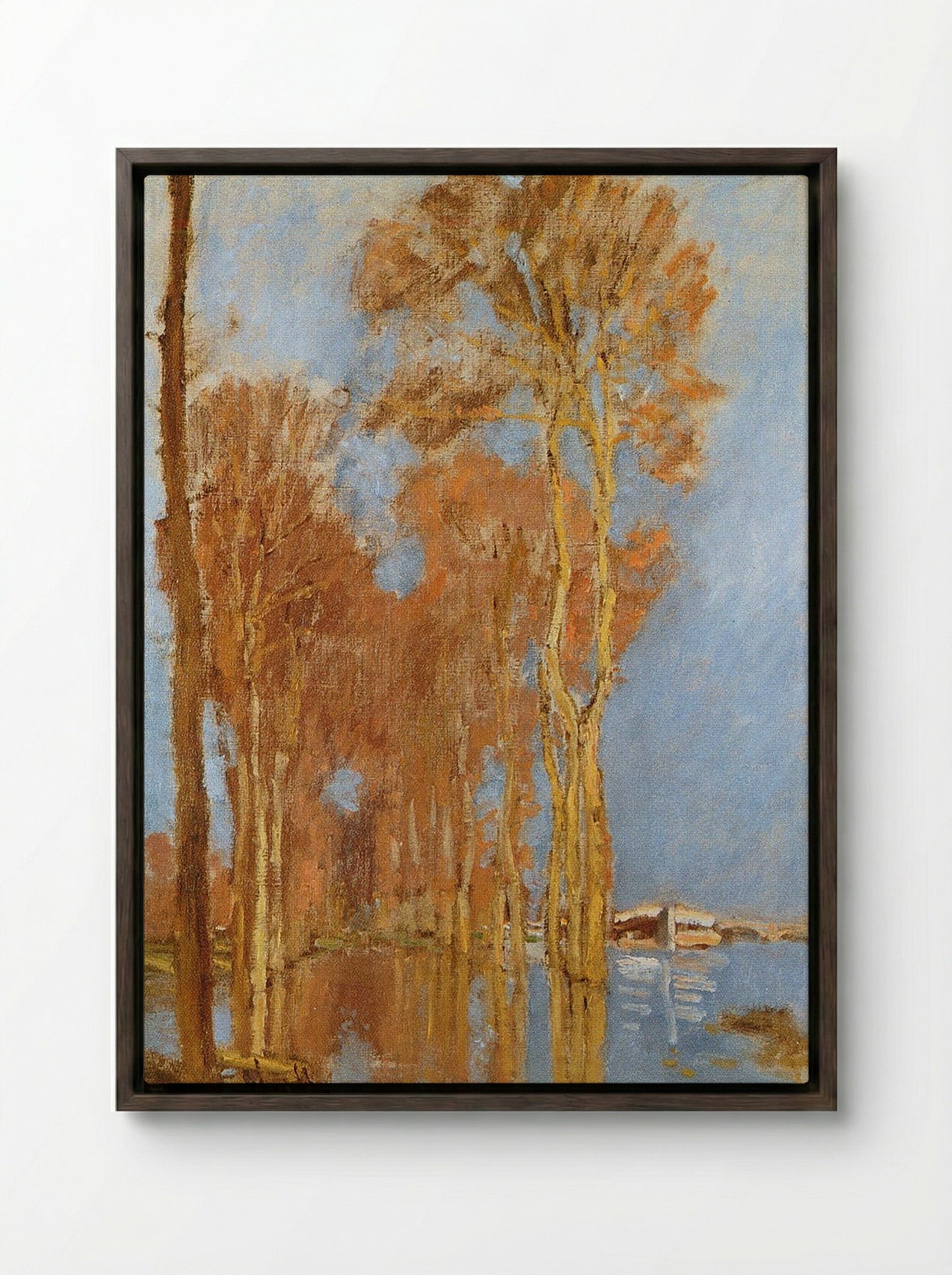 The Flood - Armand Guillaumin - Framed Canvas Dark Wood