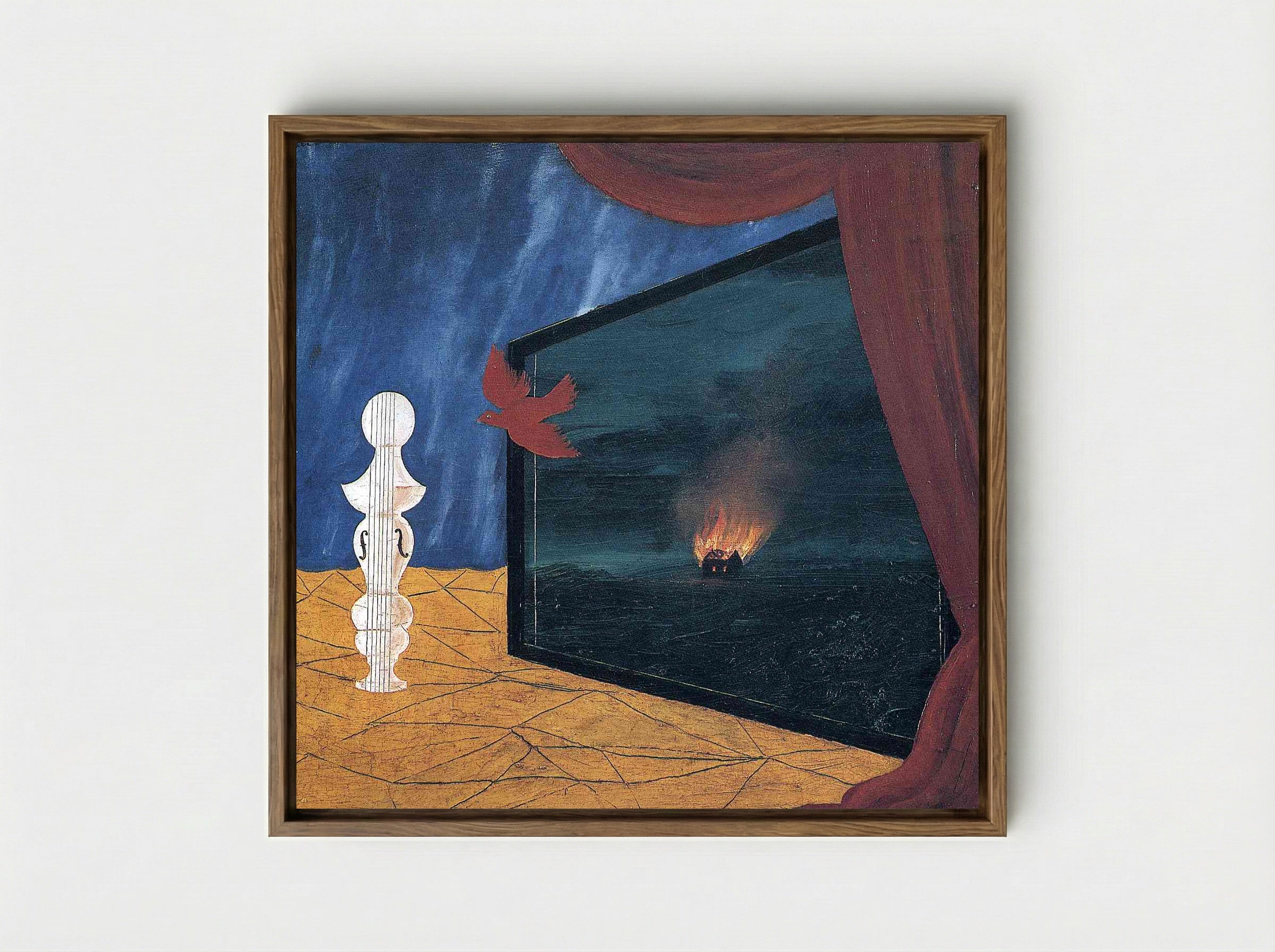 Nocturne - Giorgio de Chirico - Framed Canvas Wood