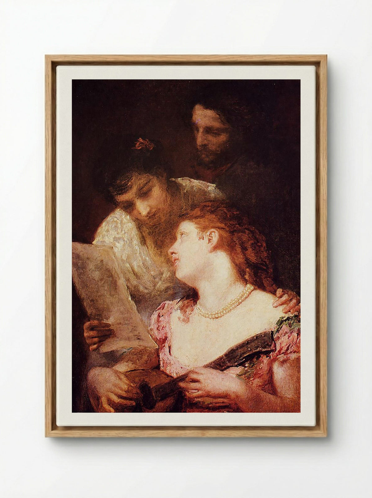 A Musical Party - Ford Madox Brown - Framed Canvas Wood