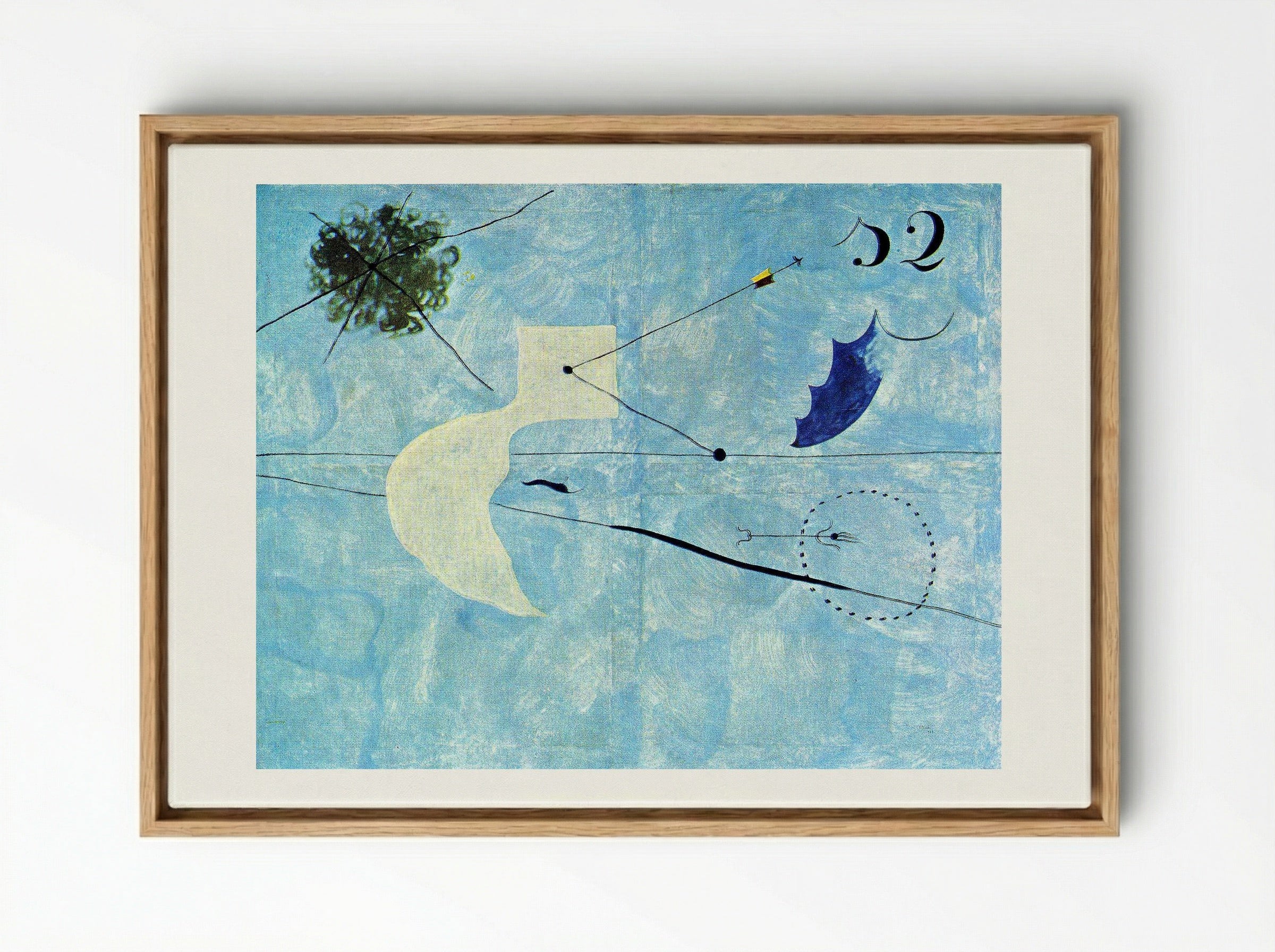 Siesta - Joan Miró - Framed Canvas Wood