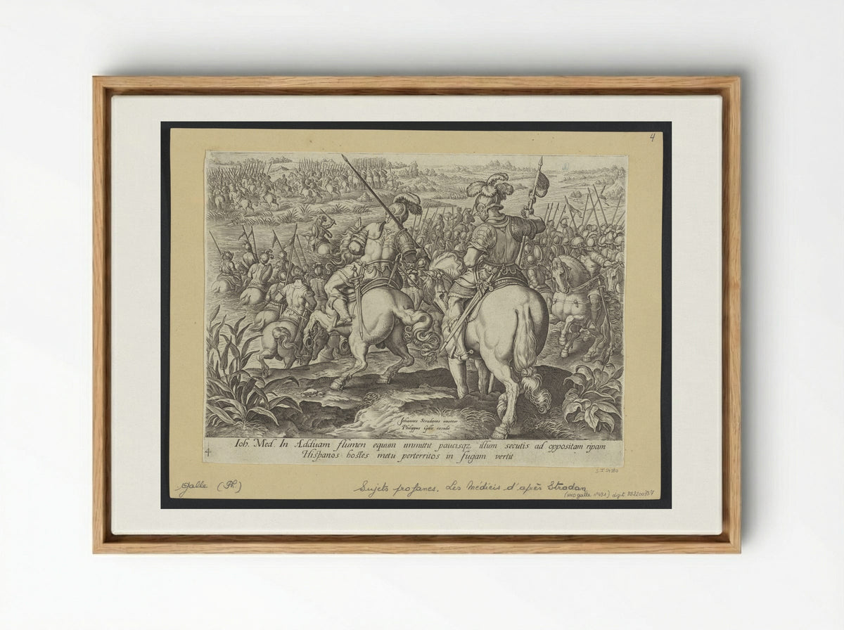 The Dissipation of the Spanish Enemy - Philips Galle - Framed Canvas Wood