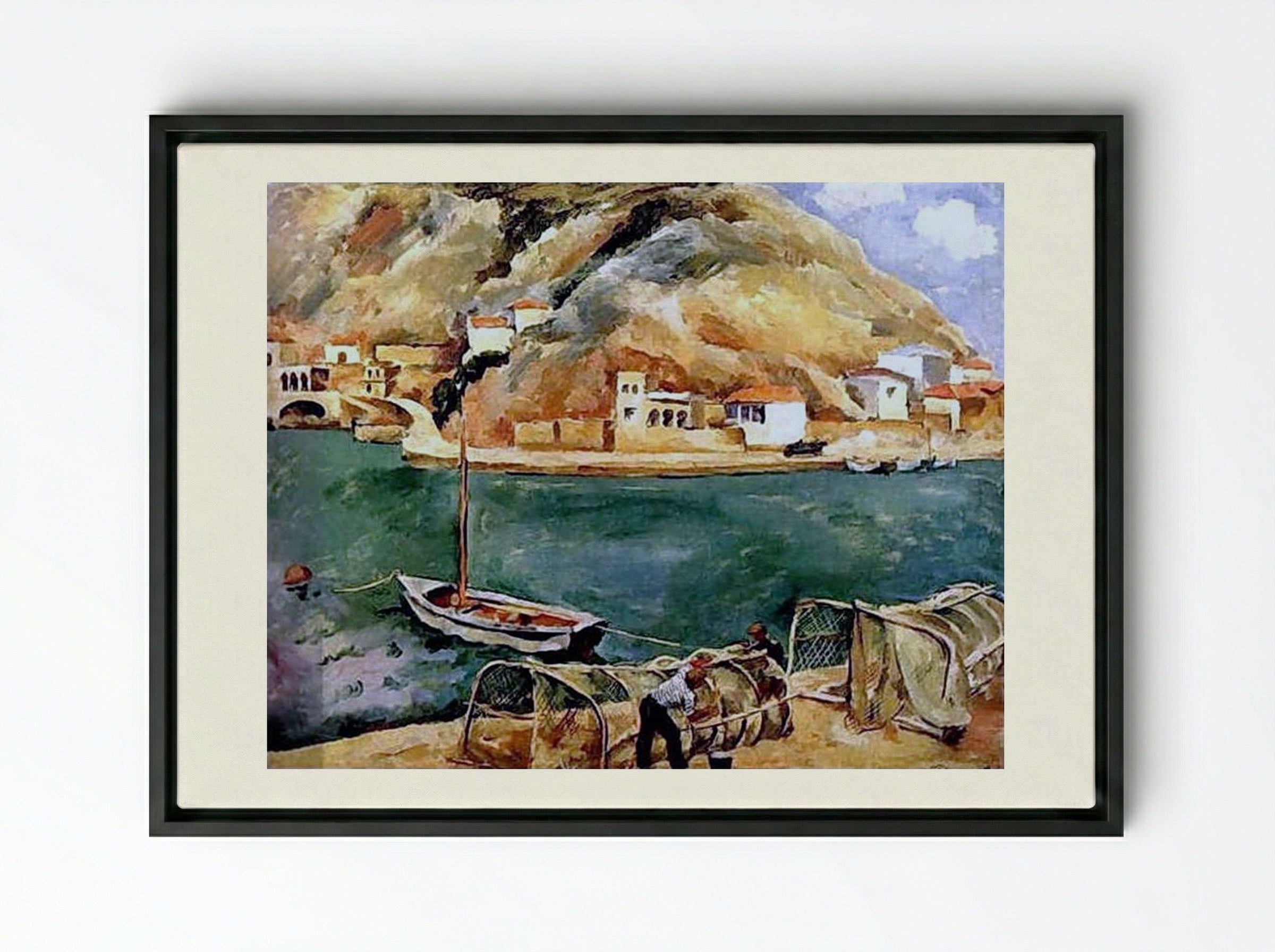 Balaklava. Fishing Nets - Pyotr Konchalovsky - Framed Canvas Black