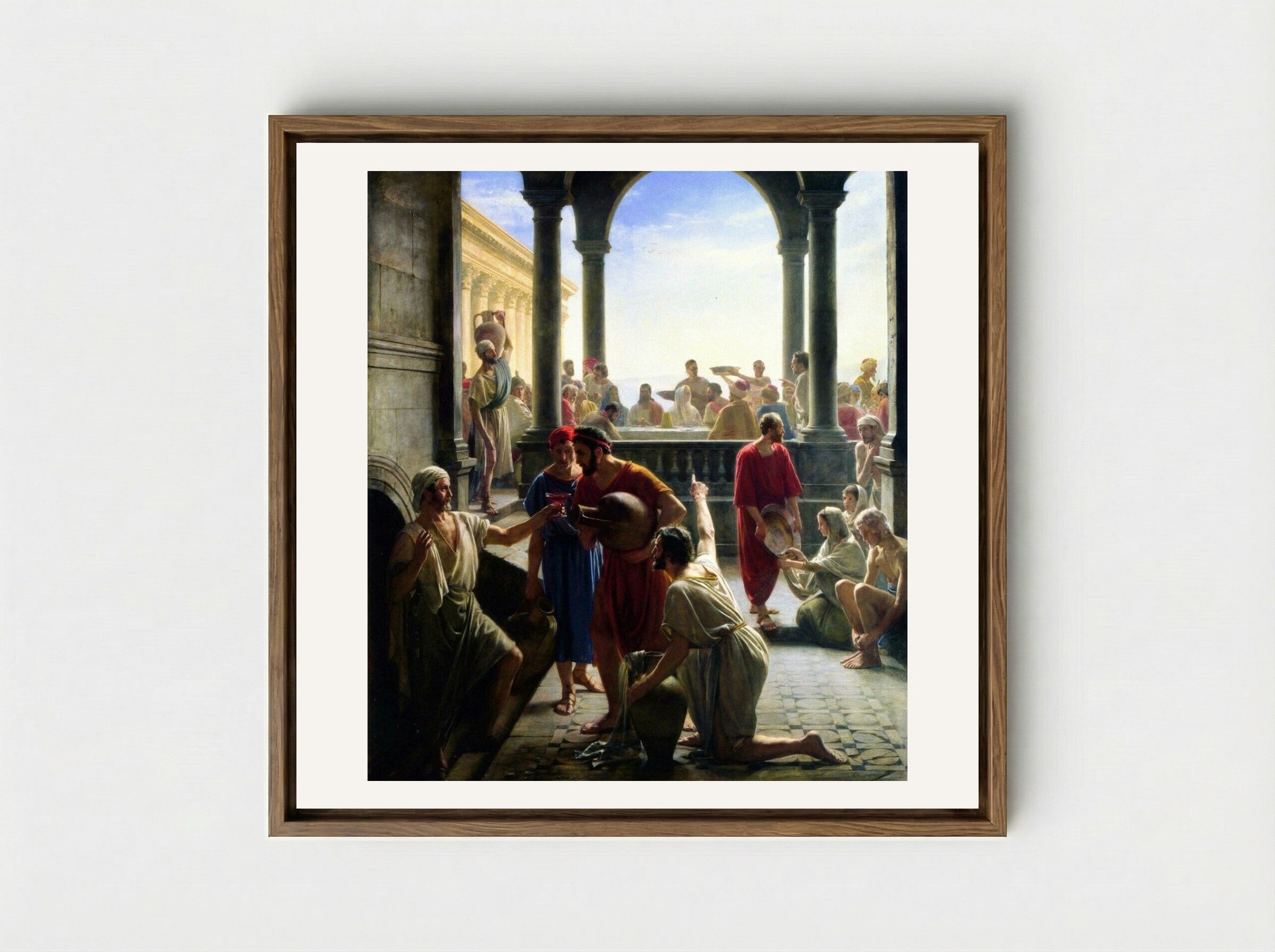 The Wedding at Cana - Carl Bloch - Framed Canvas Wood