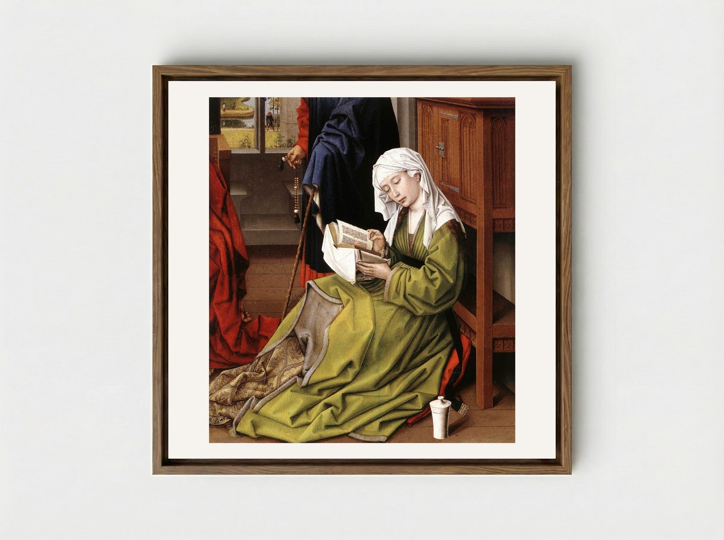 The Magdalene Reading - Rogier van der Weyden - Framed Canvas Wood