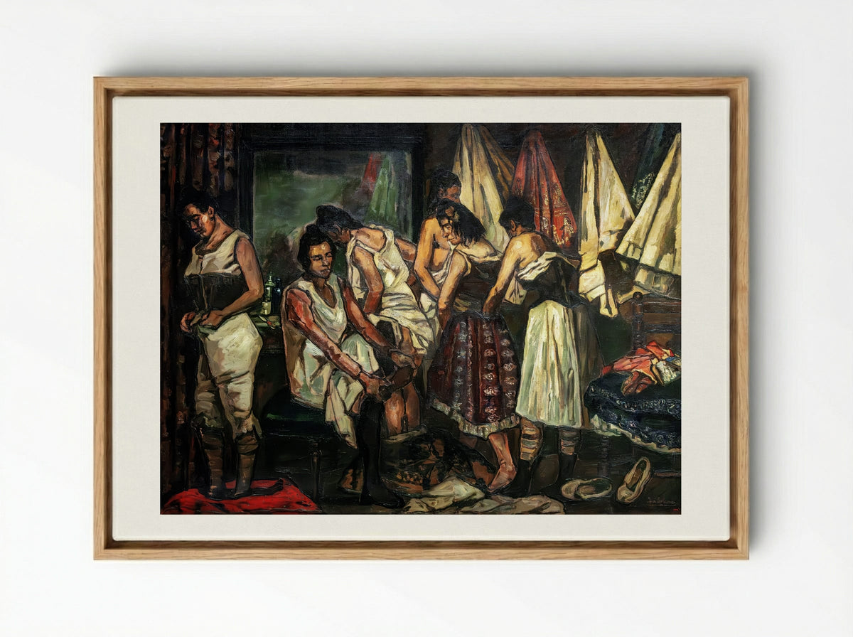 Dressing Room - José Gutiérrez Solana - Framed Canvas Wood