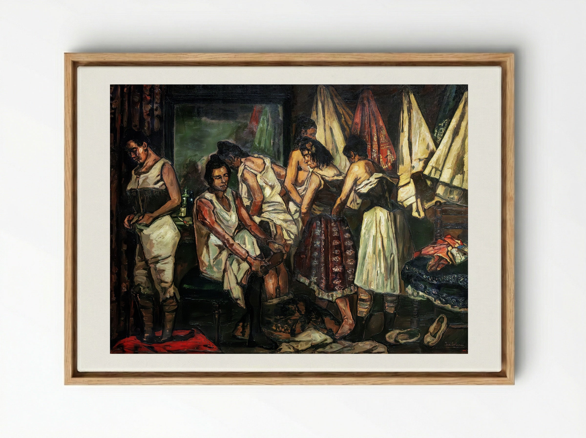 Dressing Room - José Gutiérrez Solana - Framed Canvas Wood