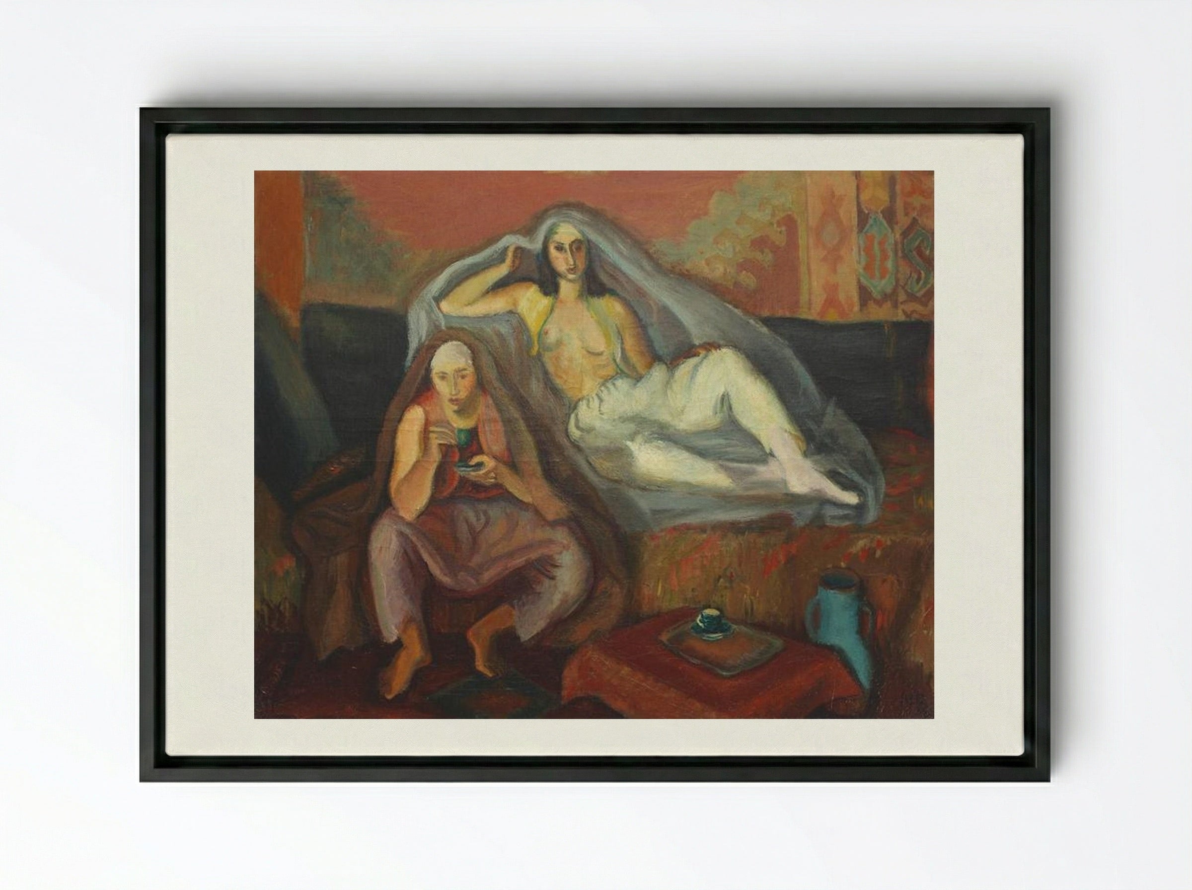 Tatar Interior - Iosif Iser - Framed Canvas Black