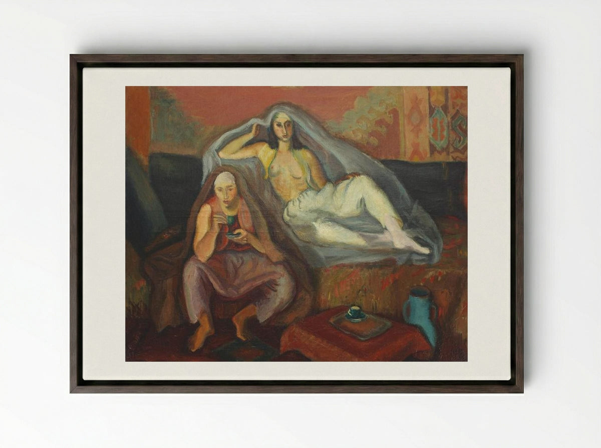 Tatar Interior - Iosif Iser - Framed Canvas Dark Wood