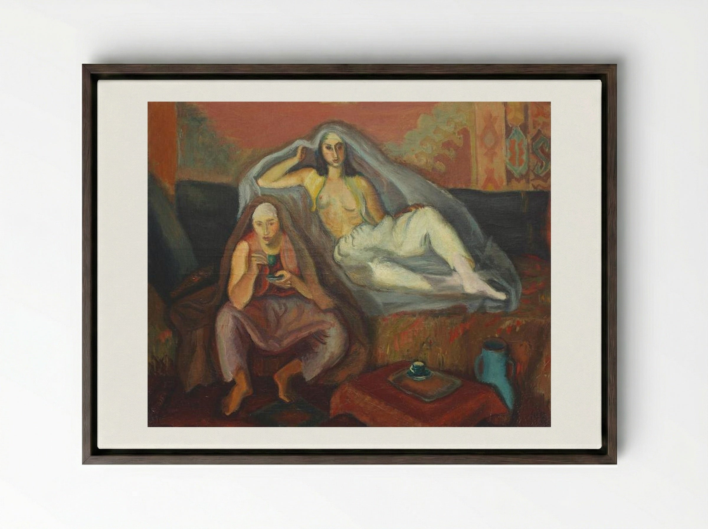 Tatar Interior - Iosif Iser - Framed Canvas Dark Wood