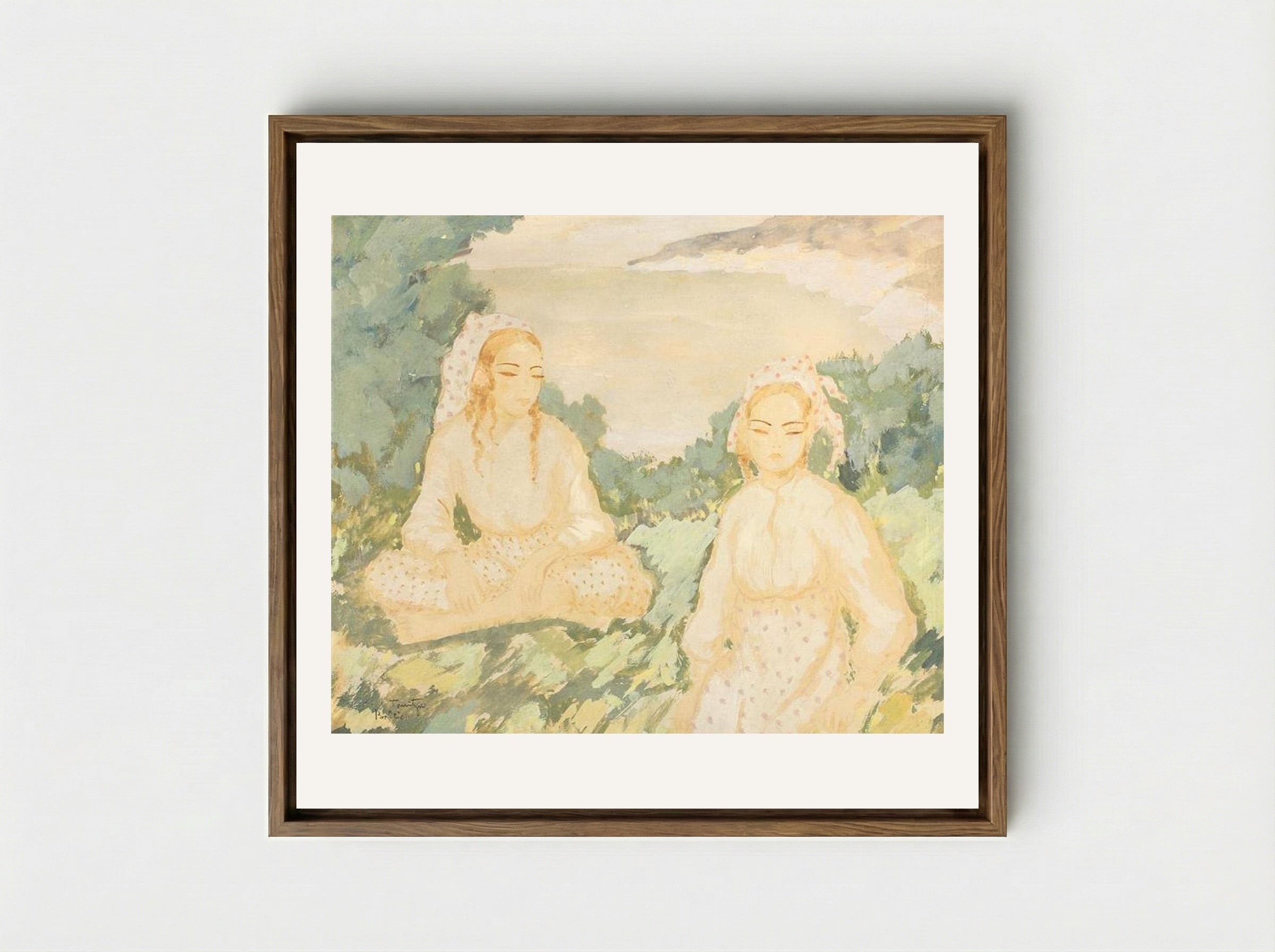 Turk Women in Balcic - Nicolae Tonitza - Framed Canvas Wood
