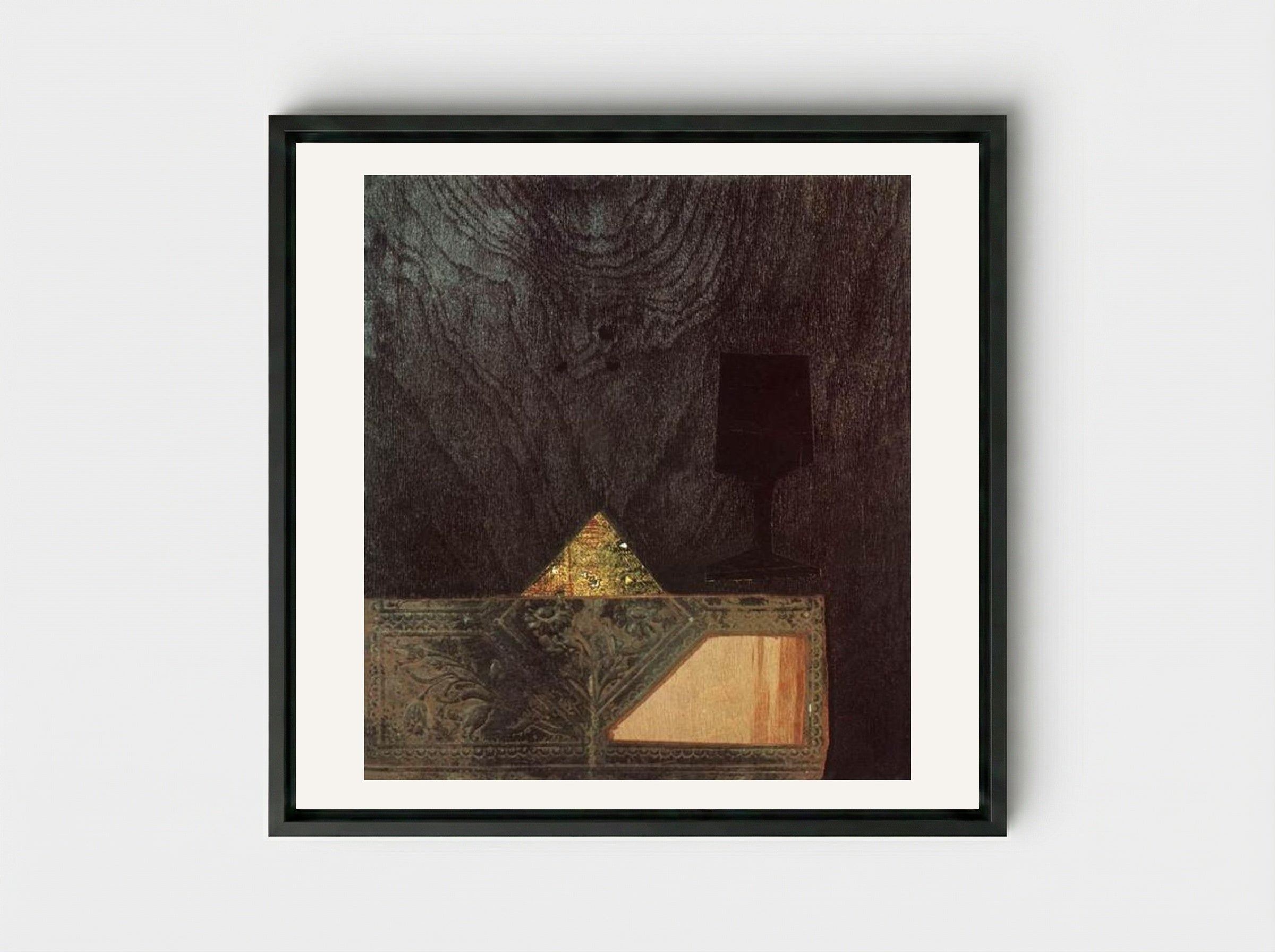 De profundis - Endre Bálint - Framed Canvas Black