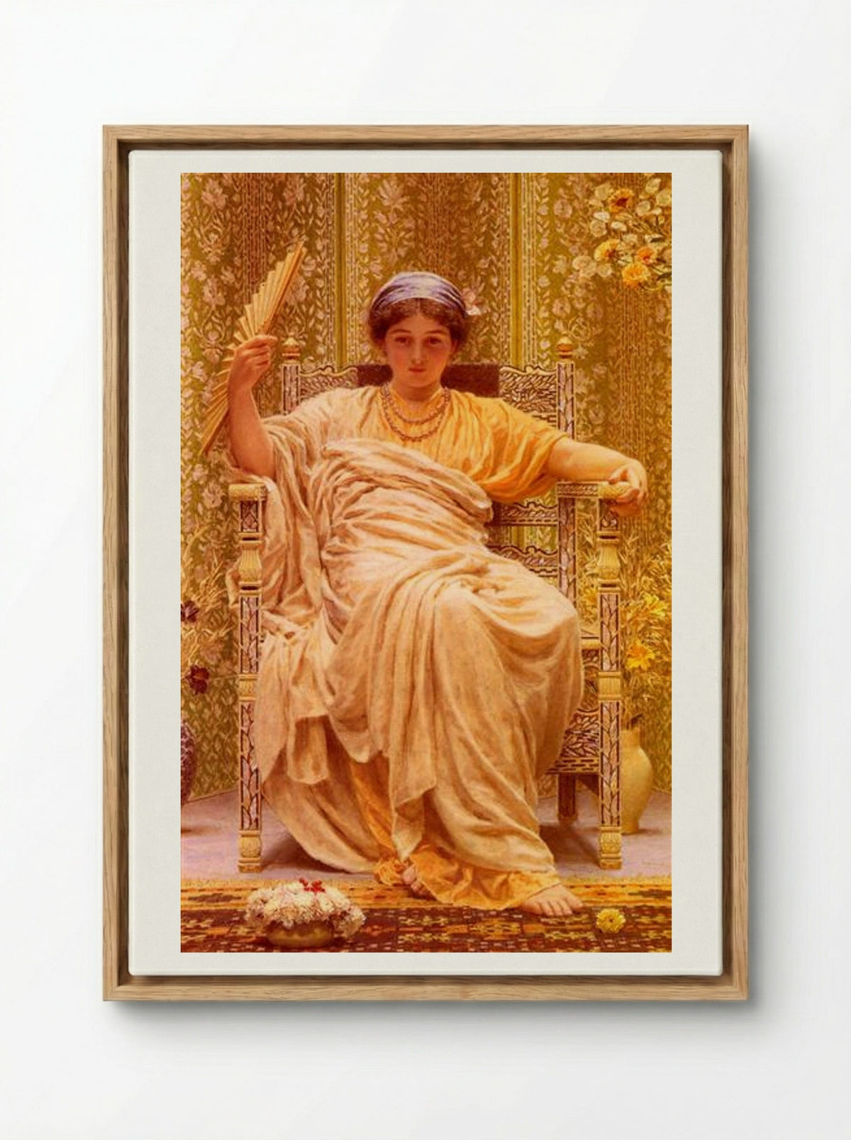 A Reverie - Albert Joseph Moore - Framed Canvas Wood