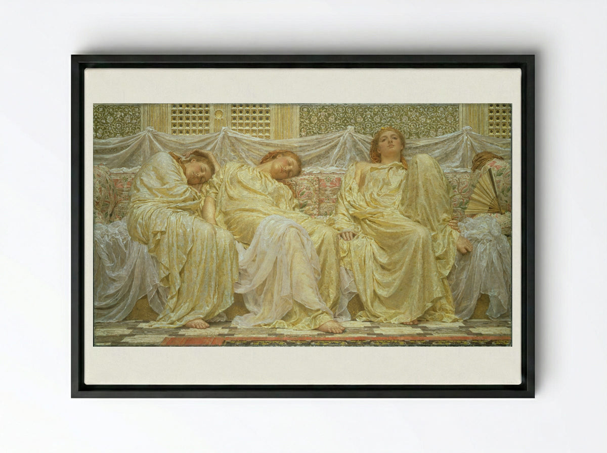 Dreamers - Albert Joseph Moore - Framed Canvas Black