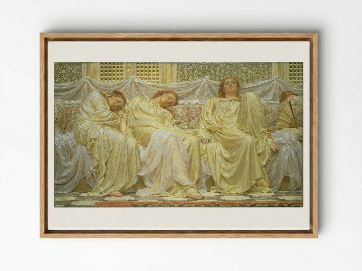 Dreamers - Albert Joseph Moore - Framed Canvas Wood