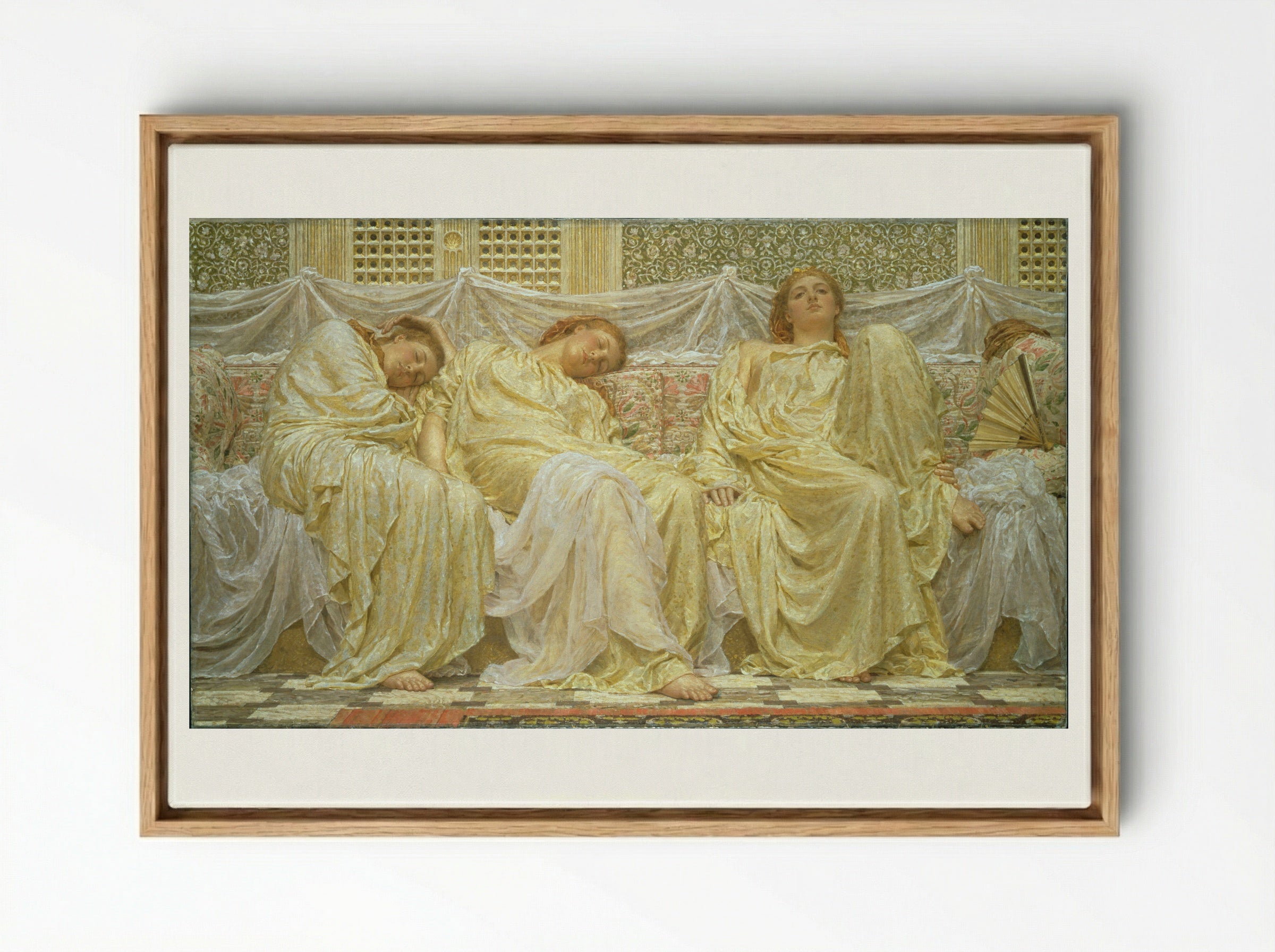 Dreamers - Albert Joseph Moore - Framed Canvas Wood