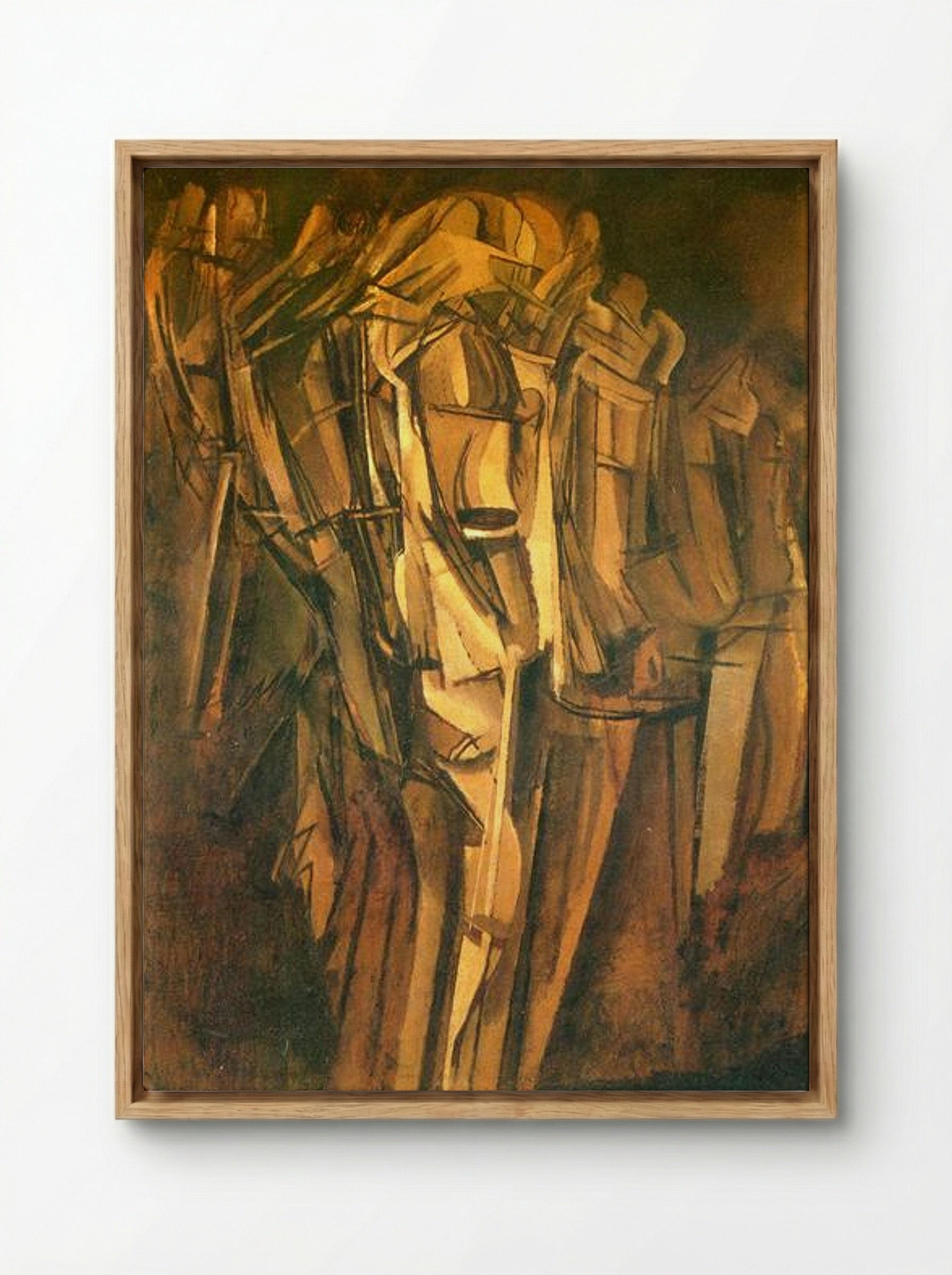 Sad Young Man in a Train - Marcel Duchamp - Framed Canvas Wood