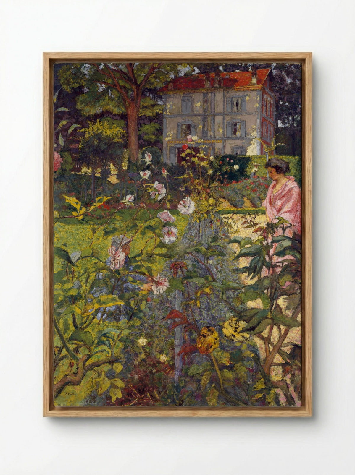 Garden at Vaucresson - Édouard Vuillard - Framed Canvas Wood