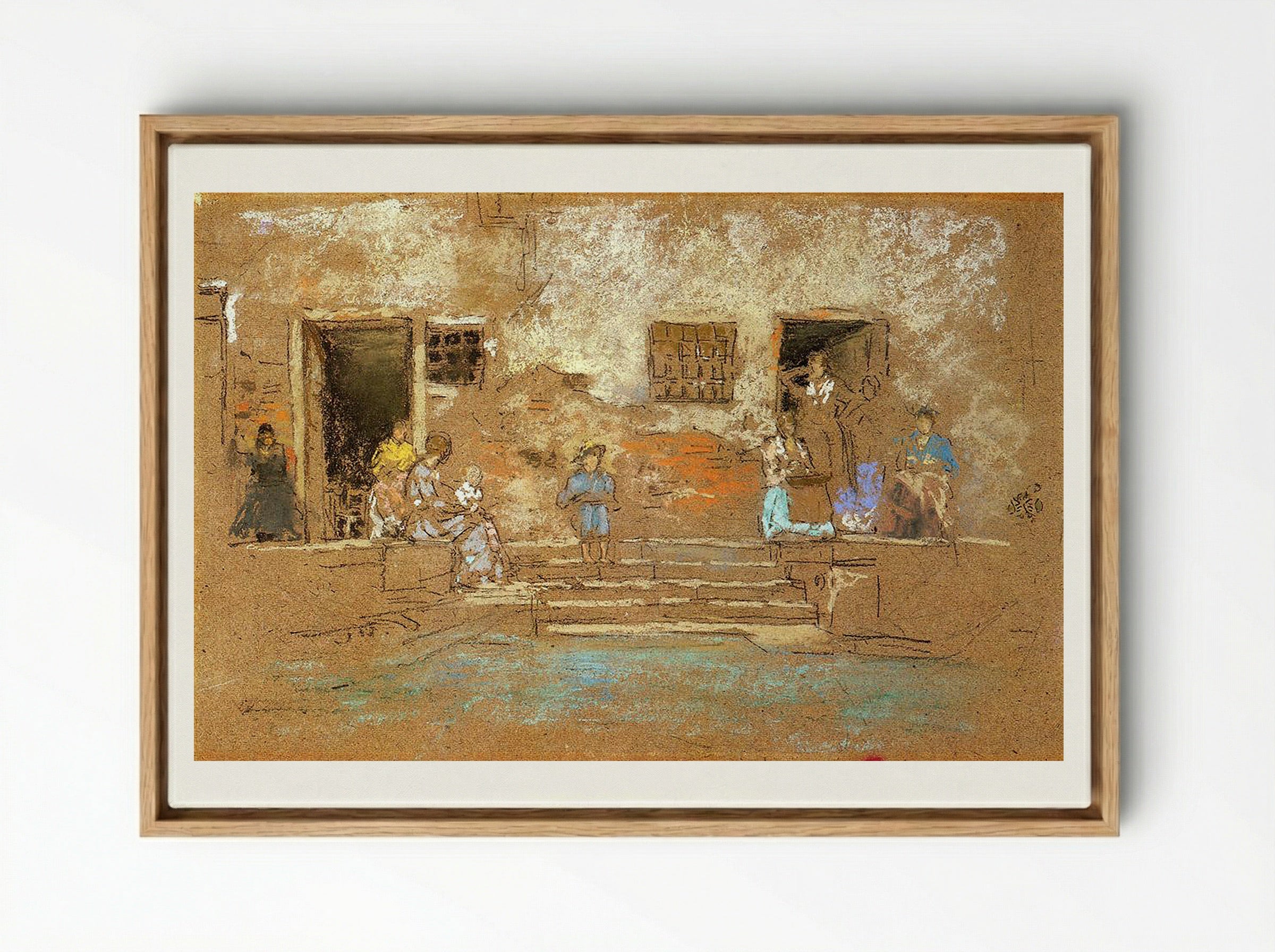 The Steps - Edgar Degas - Framed Canvas Wood