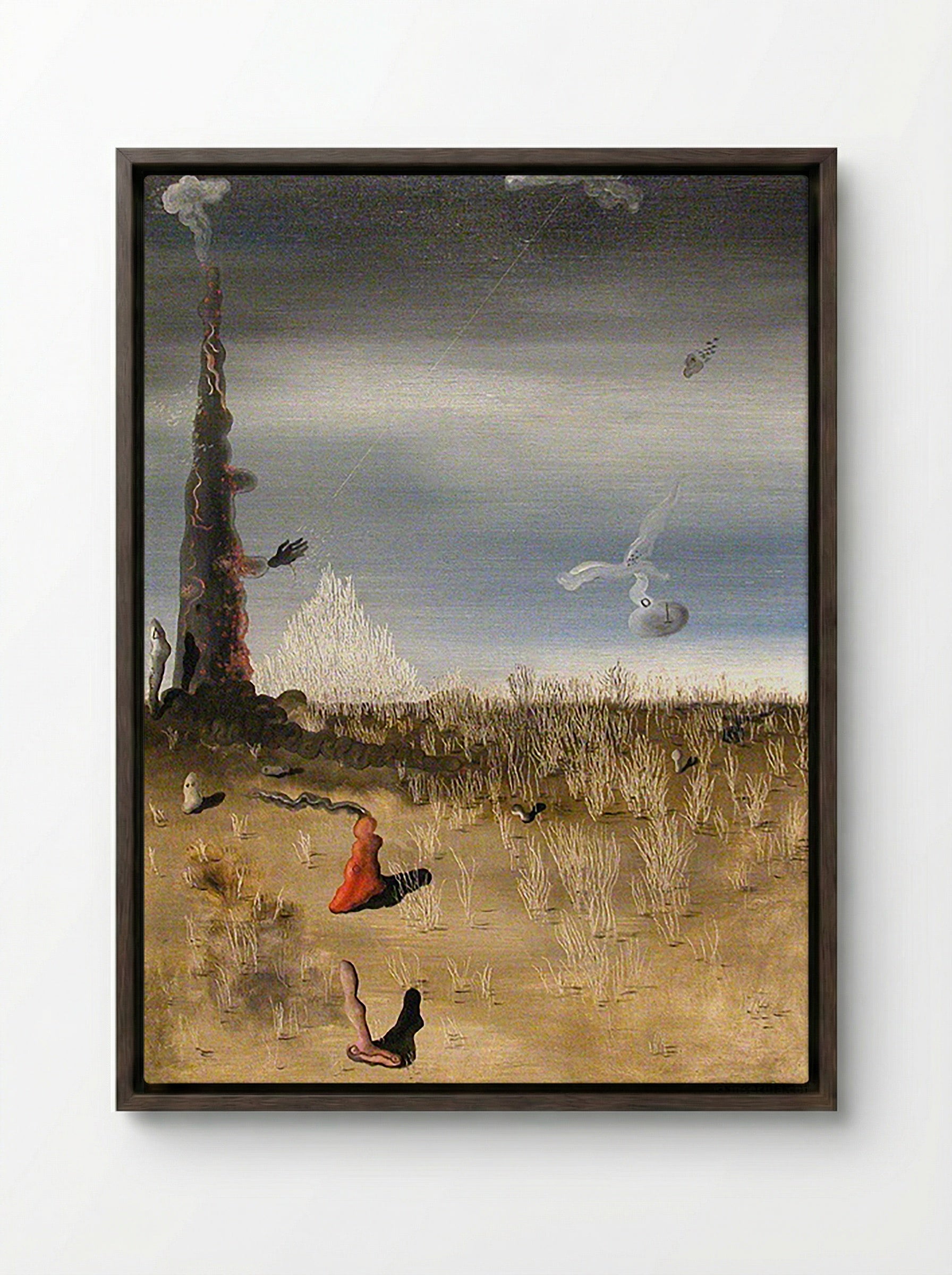 Extinction of Useless Lights - Remedios Varo - Framed Canvas Dark Wood