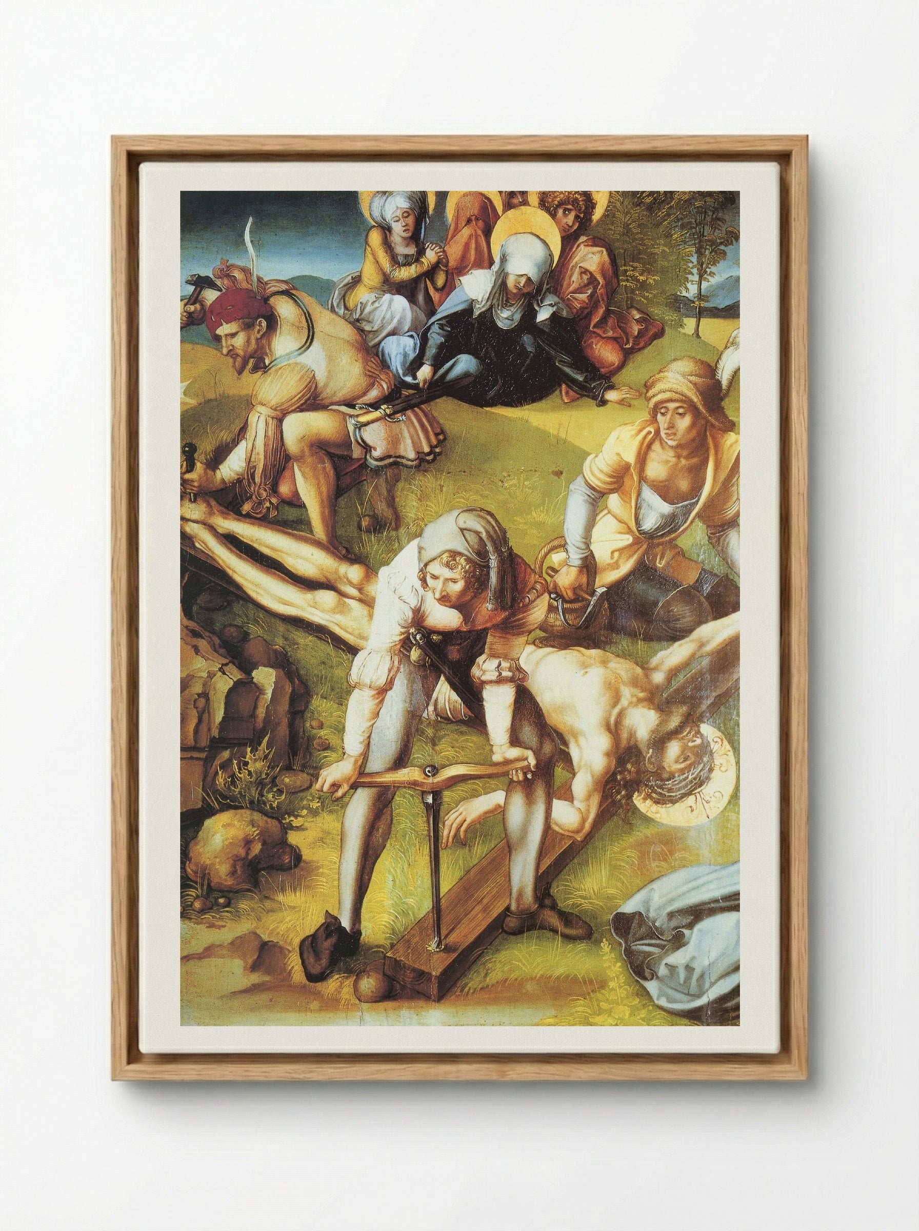 The Crucifixion - Albrecht Altdorfer - Framed Canvas Wood