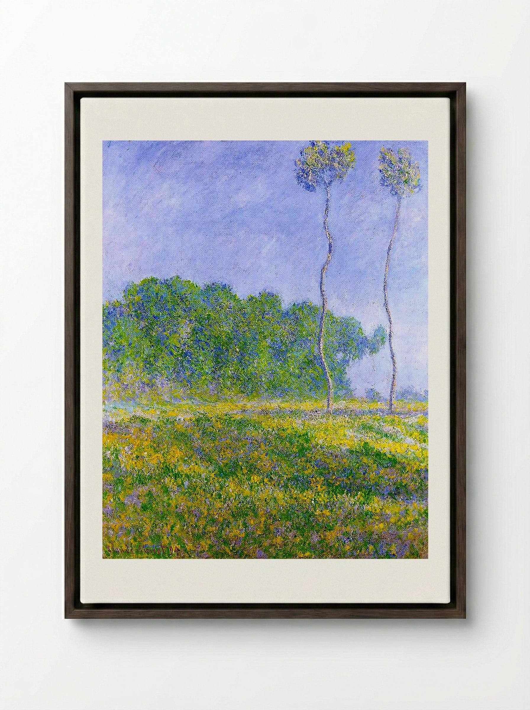 Spring Landscape - Armand Guillaumin - Framed Canvas Dark Wood