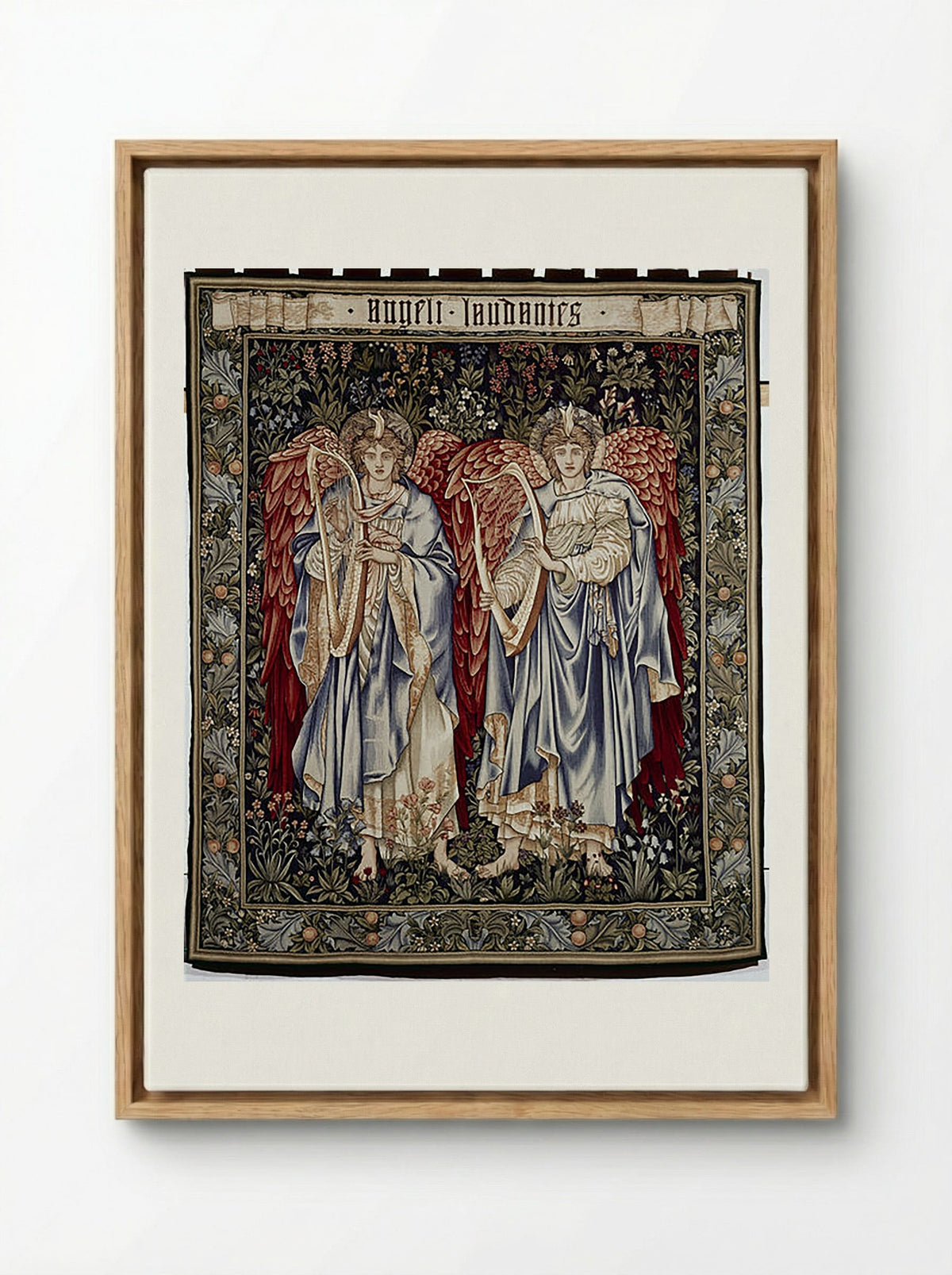Angeli Laudantes - William Morris - Framed Canvas Wood
