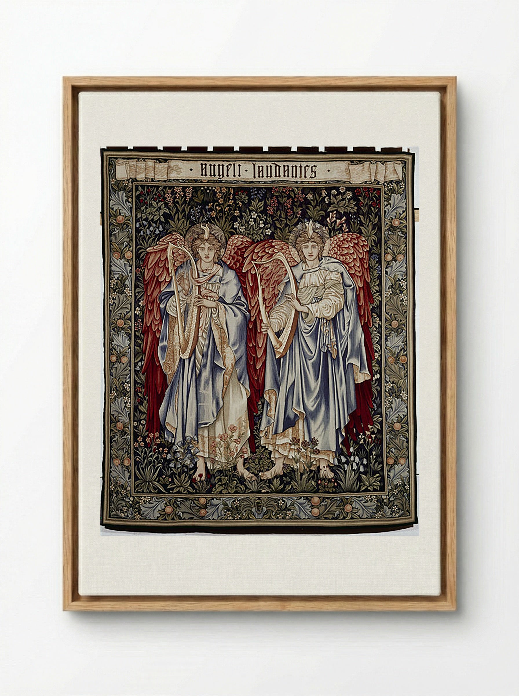 Angeli Laudantes - William Morris - Framed Canvas Wood