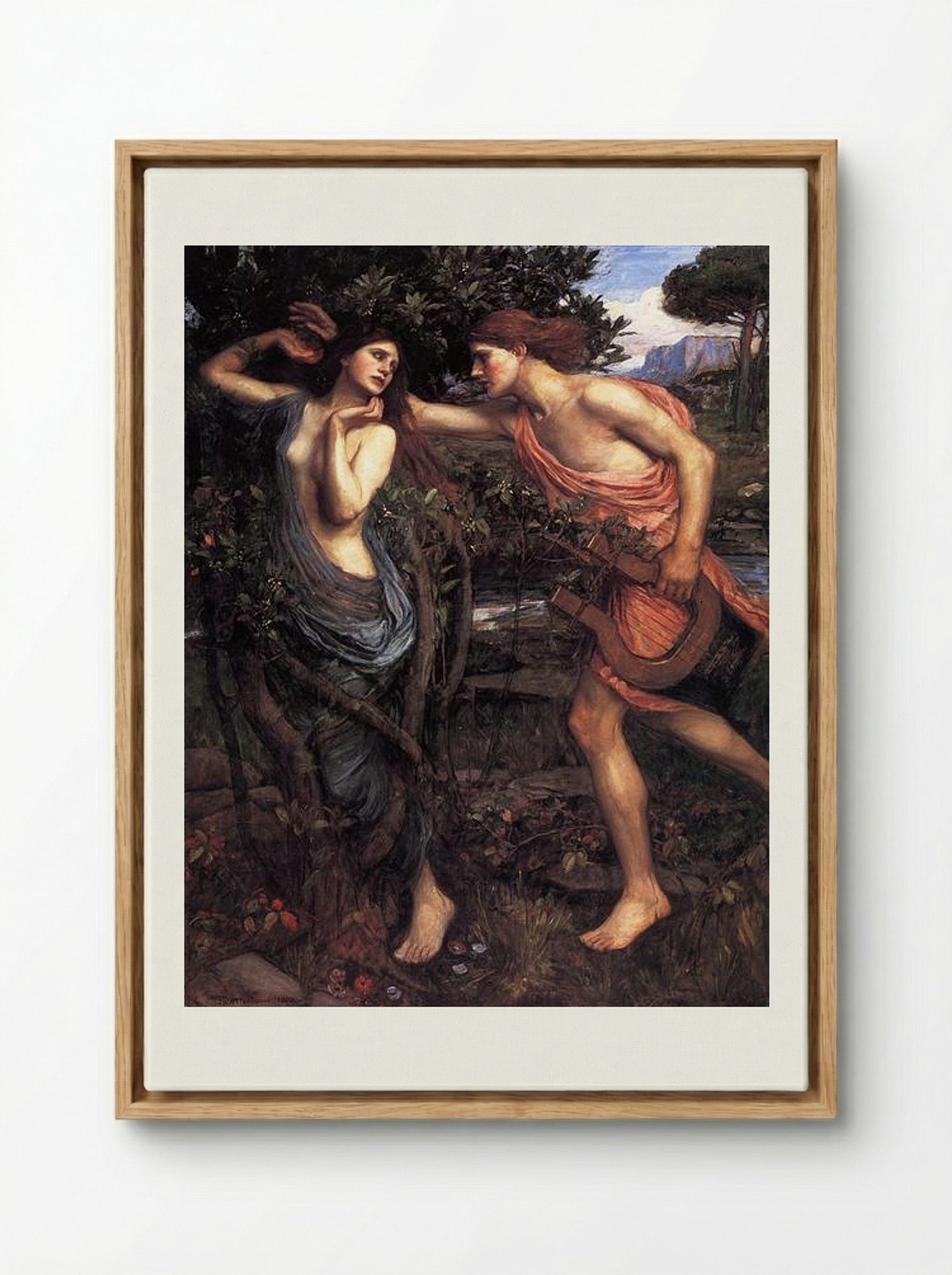 Apollo and Daphne - John William Waterhouse - Framed Canvas Wood