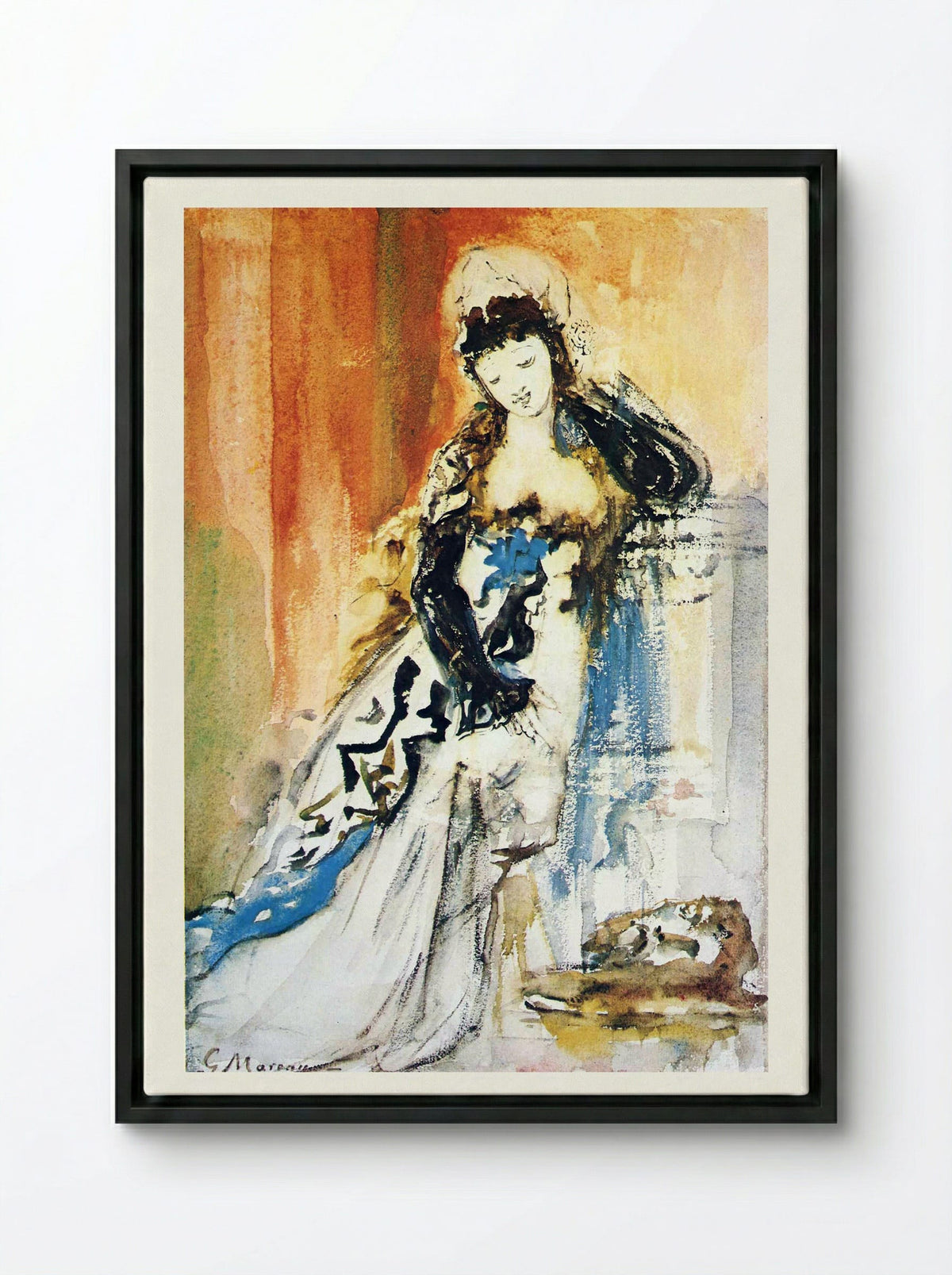 Salome - Charles Maurin - Framed Canvas Black