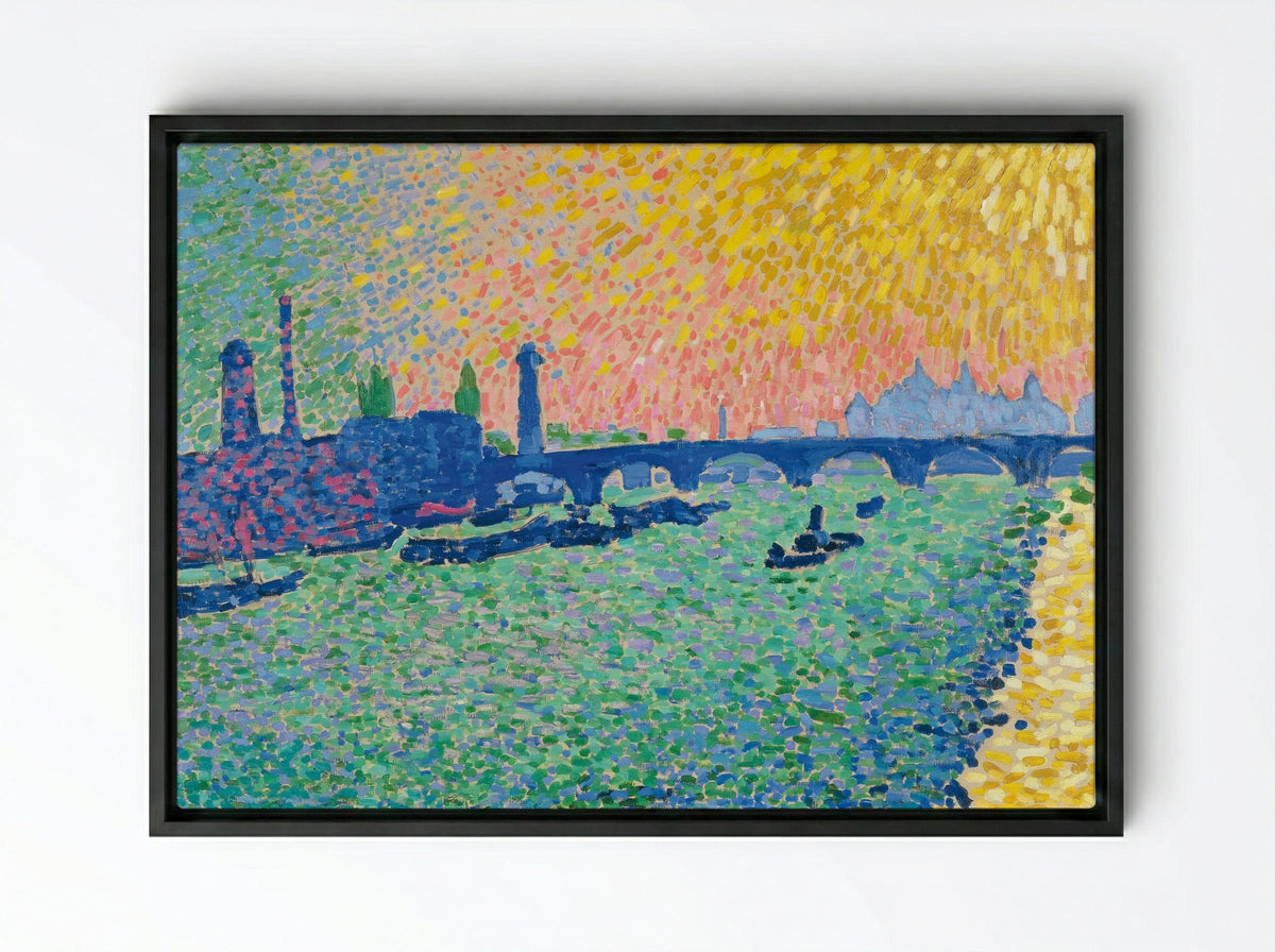 Waterloo Bridge, London - André Derain - Framed Canvas Black