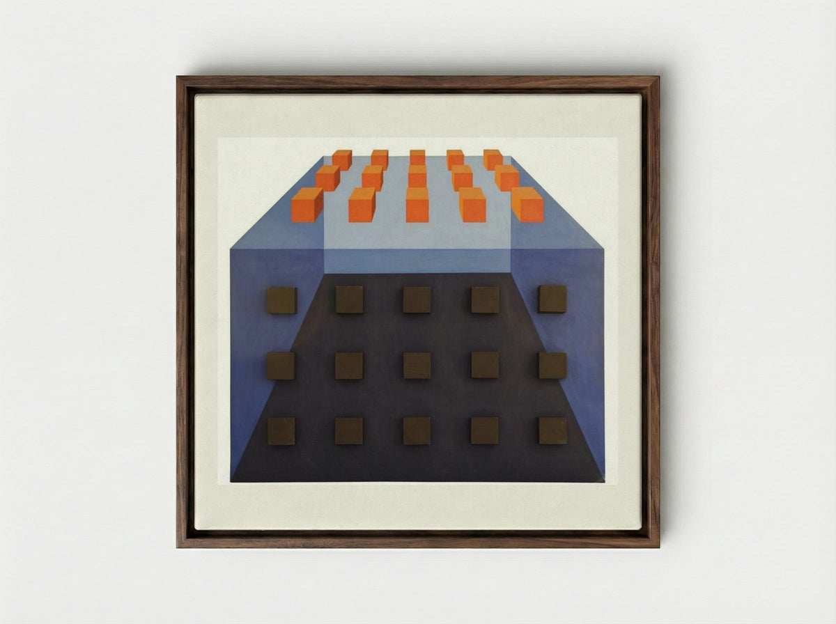 Espaço Ilusório II - Eduardo Nery - Framed Canvas Dark Wood
