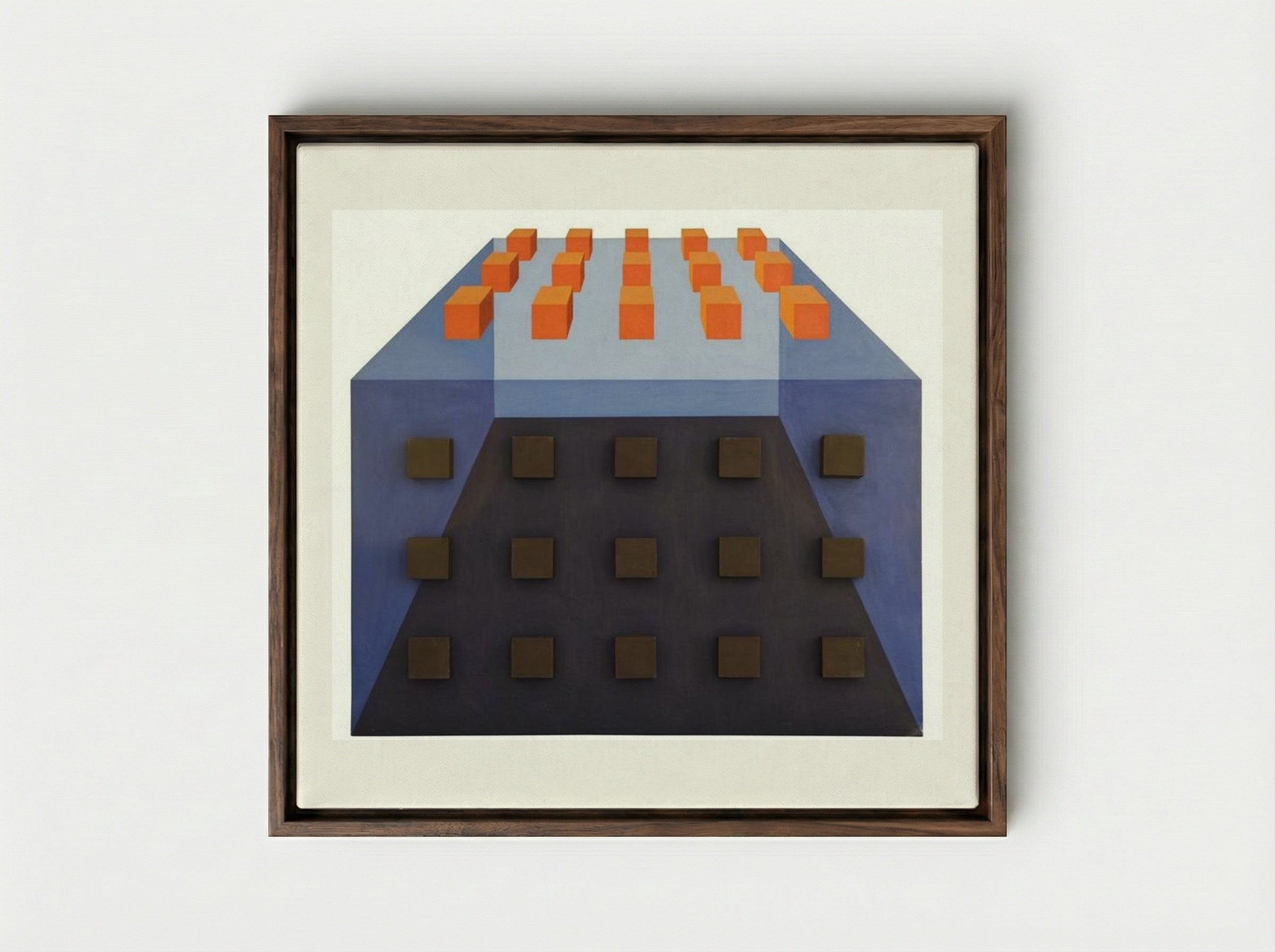 Espaço Ilusório II - Eduardo Nery - Framed Canvas Dark Wood