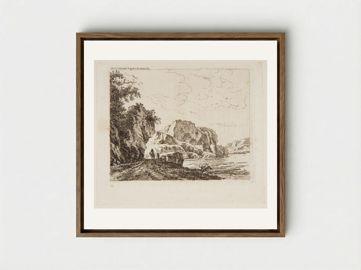 Road Along the Shore - Thérèse Holbein - Framed Canvas Wood
