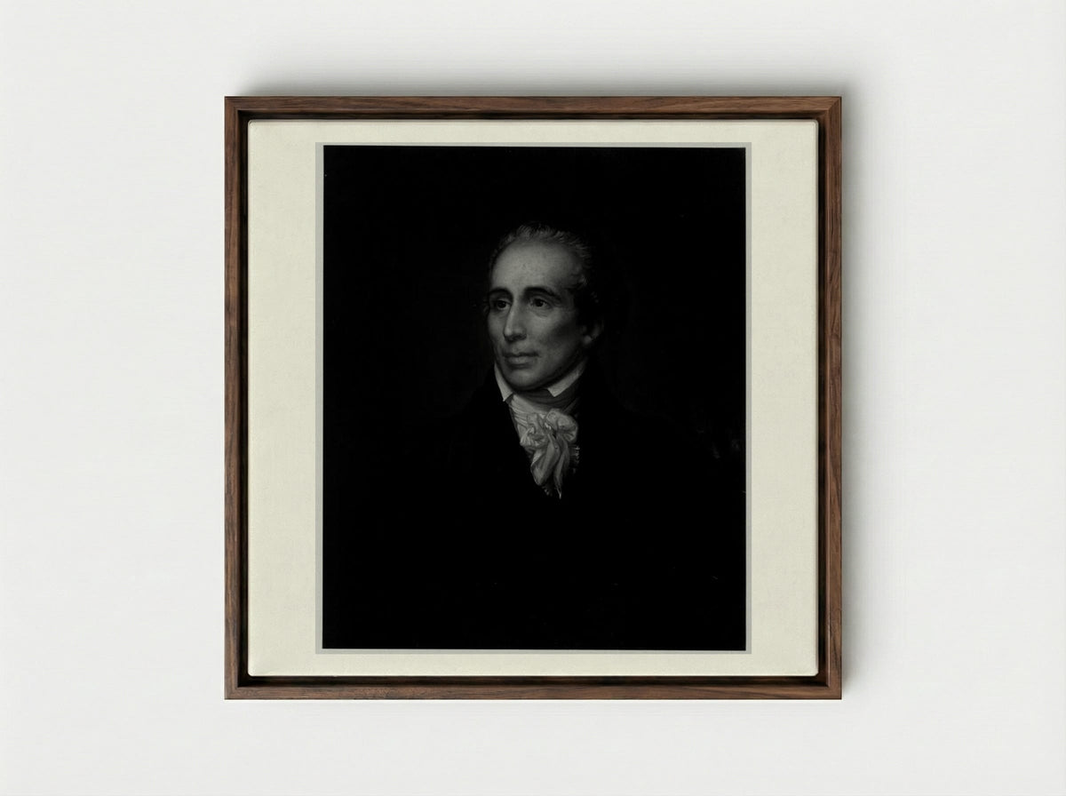 John Warren - Rembrandt Peale - Framed Canvas Dark Wood