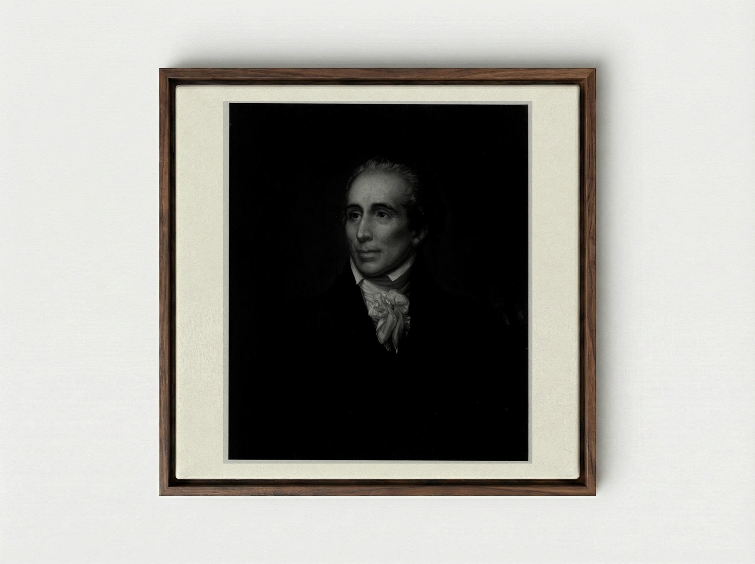 John Warren - Rembrandt Peale - Framed Canvas Dark Wood