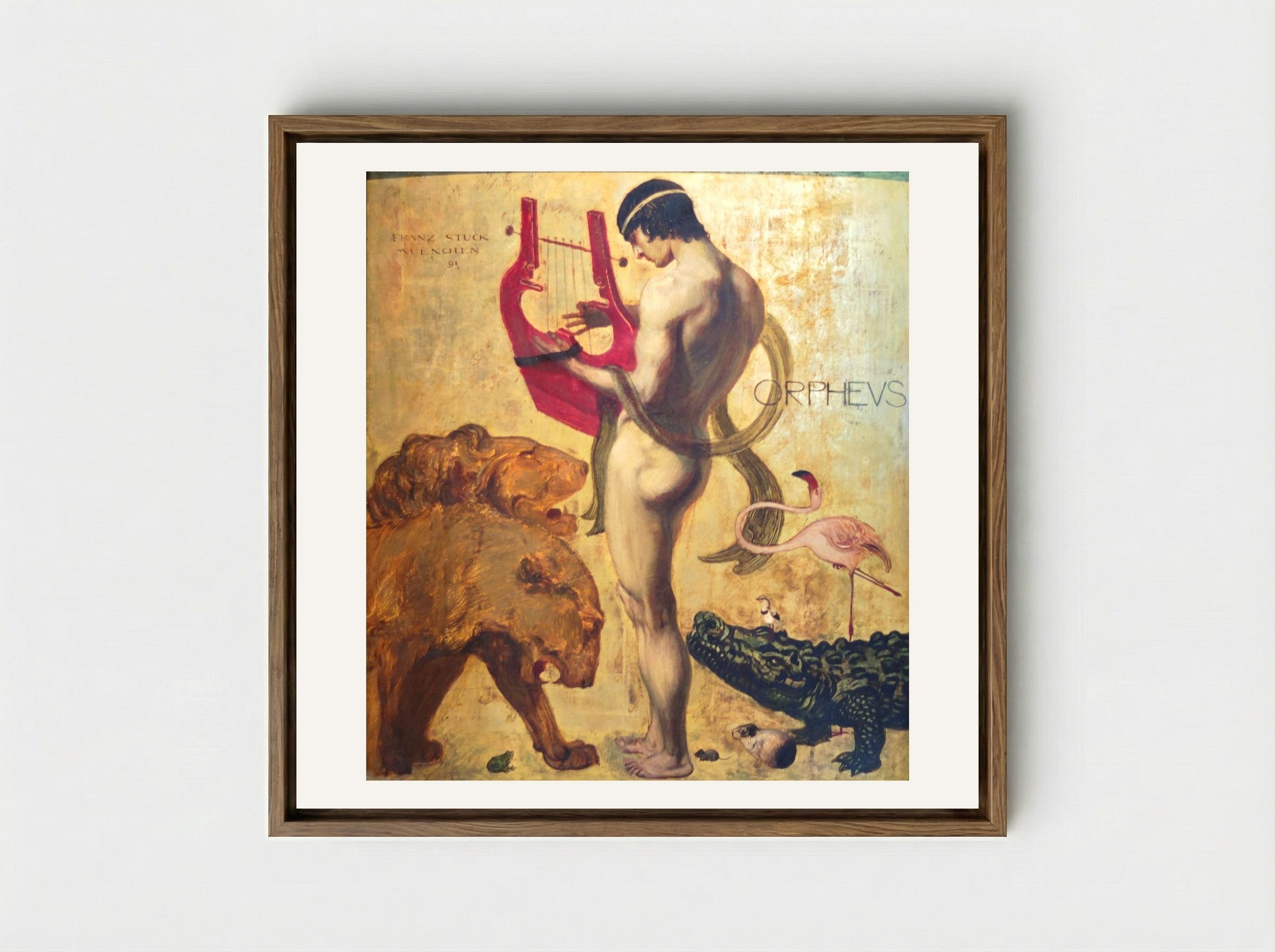 Orpheus - Franz von Stuck - Framed Canvas Wood