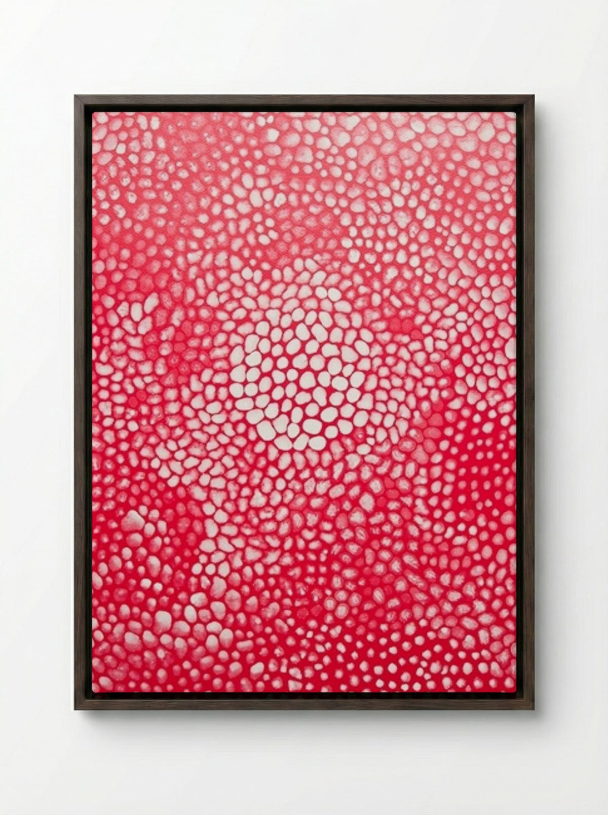 Sunlight - Yayoi Kusama - Framed Canvas Dark Wood