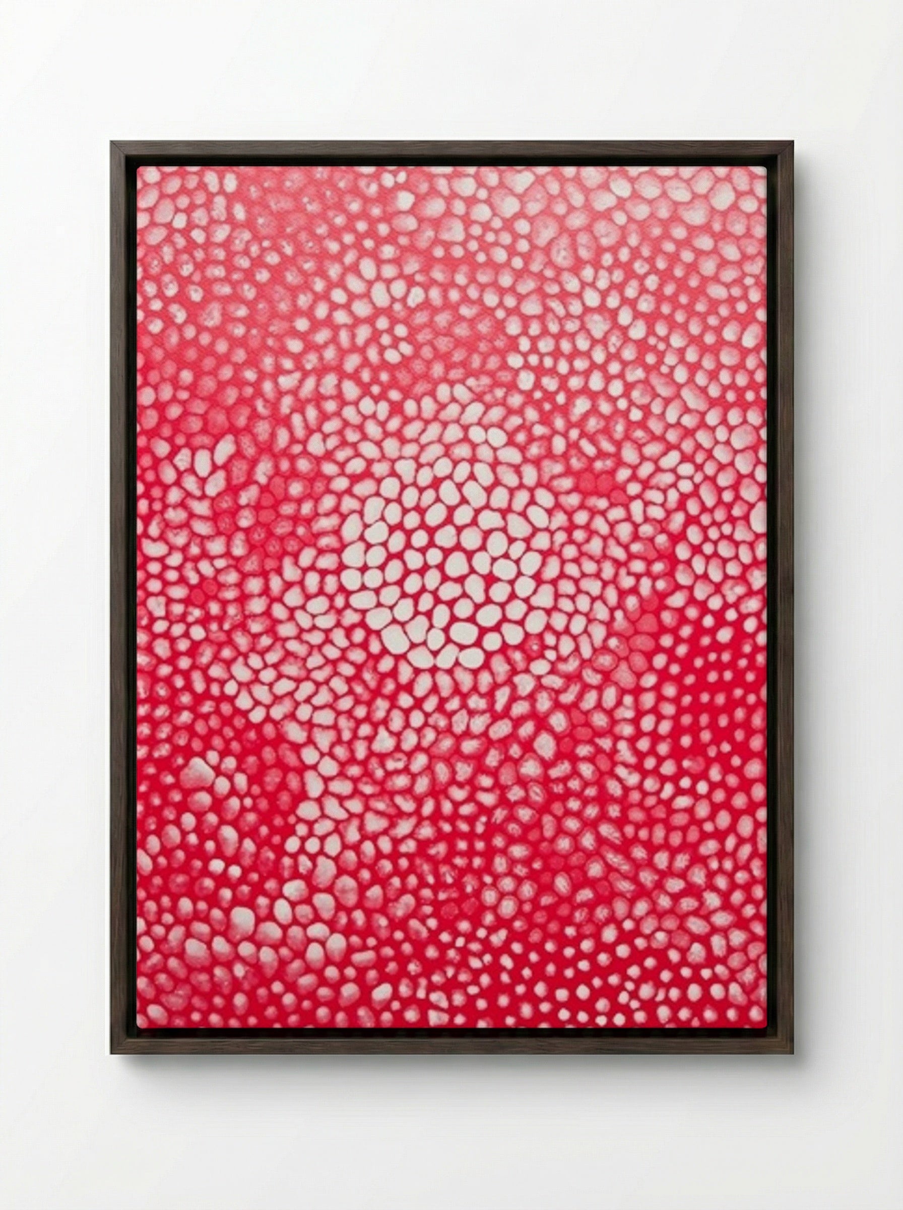 Sunlight - Yayoi Kusama - Framed Canvas Dark Wood