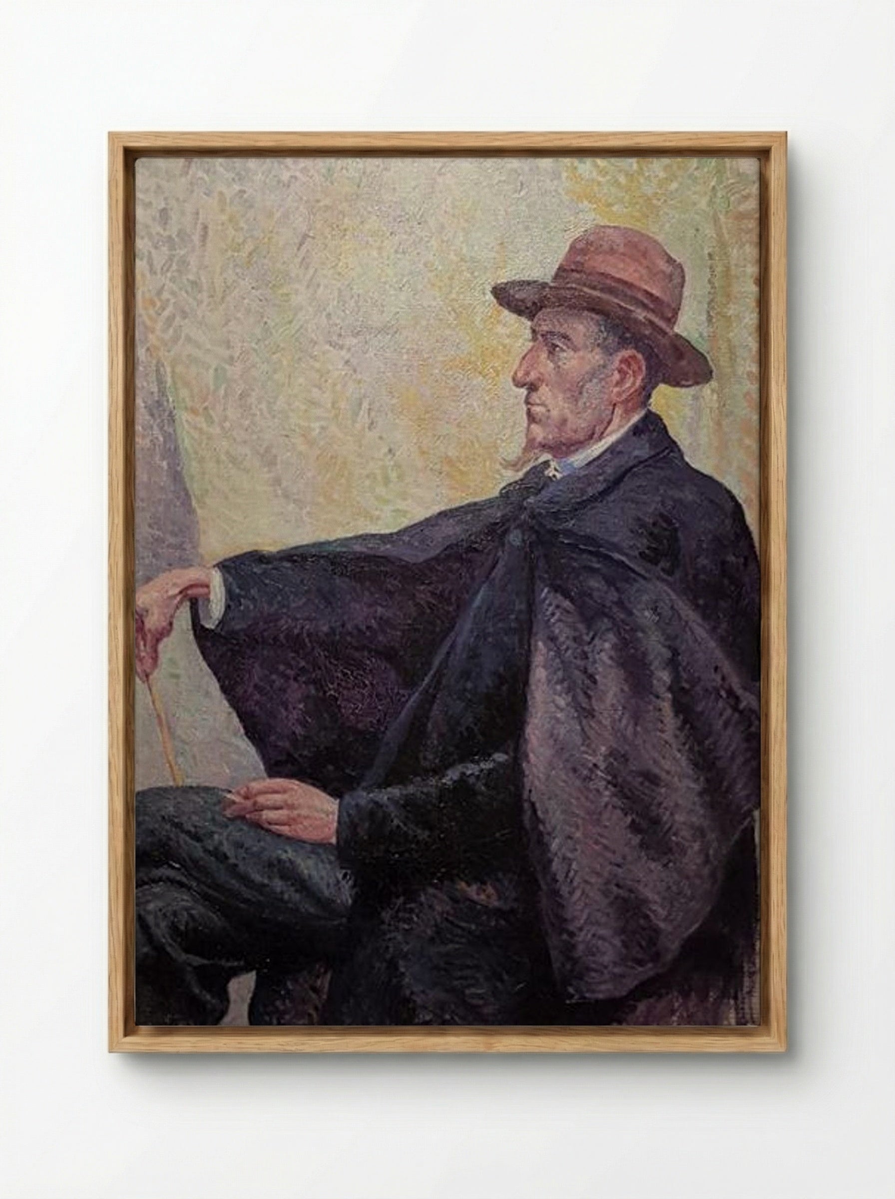 Portrait of Félix Fénéon - Maximilien Luce - Framed Canvas Wood