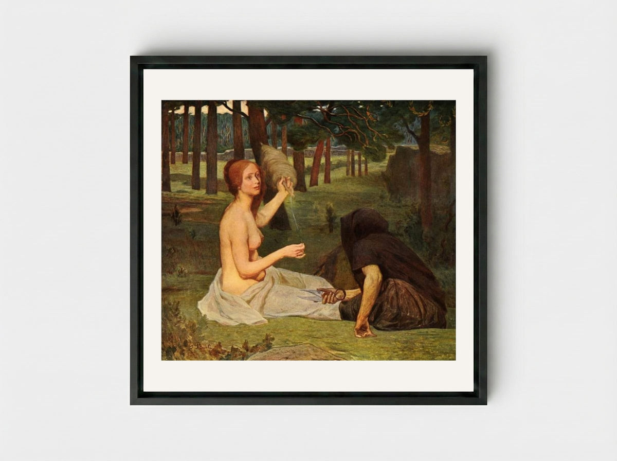Fate, Life, Truth, Beauty - Georg Pauli - Framed Canvas Black